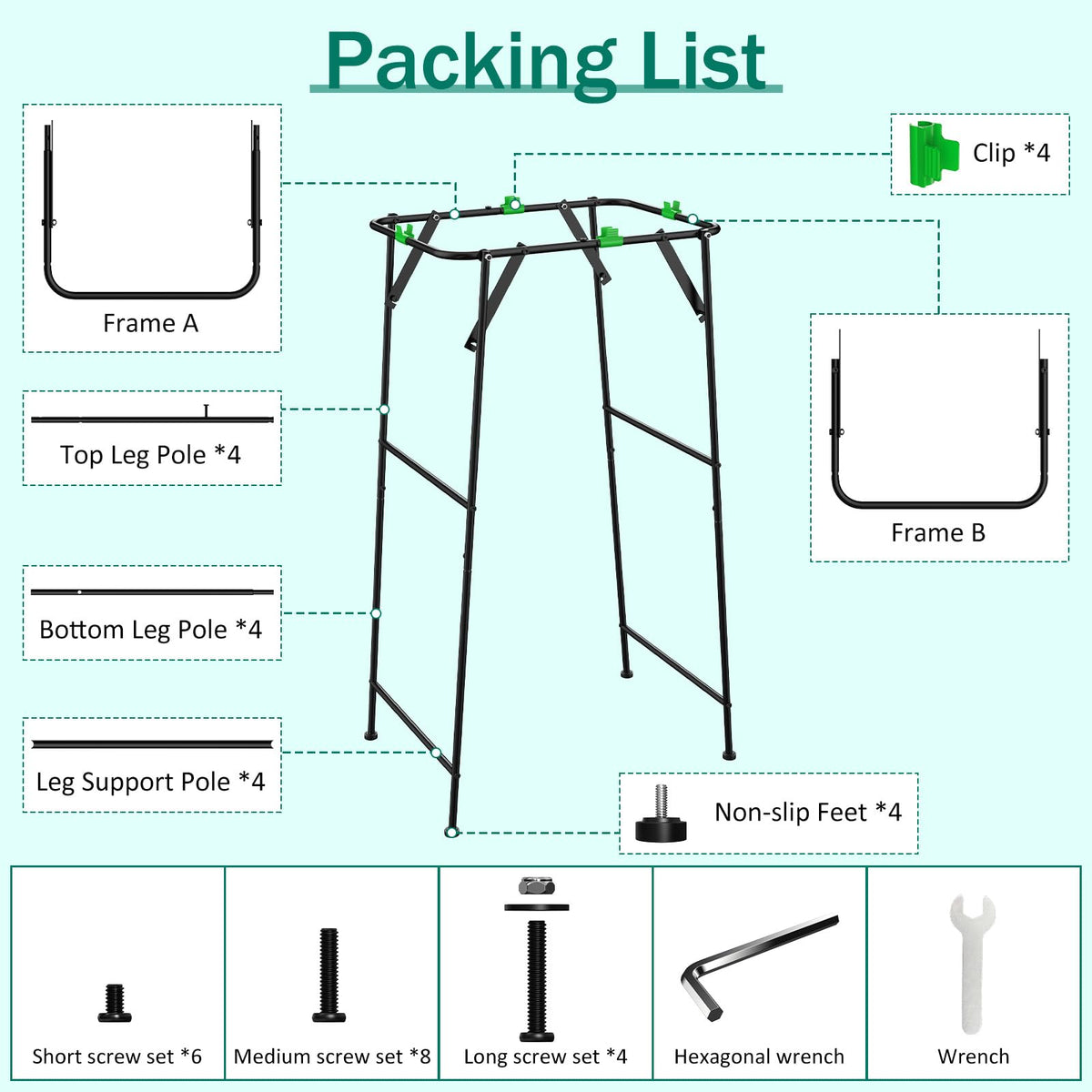 Foldable Trash Bag Holder Stand