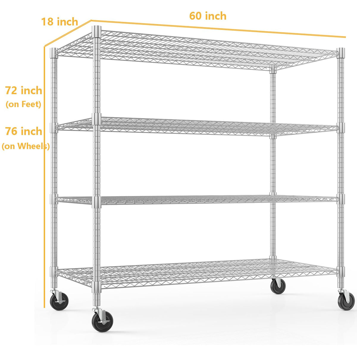 Storage Shelves with Wheels