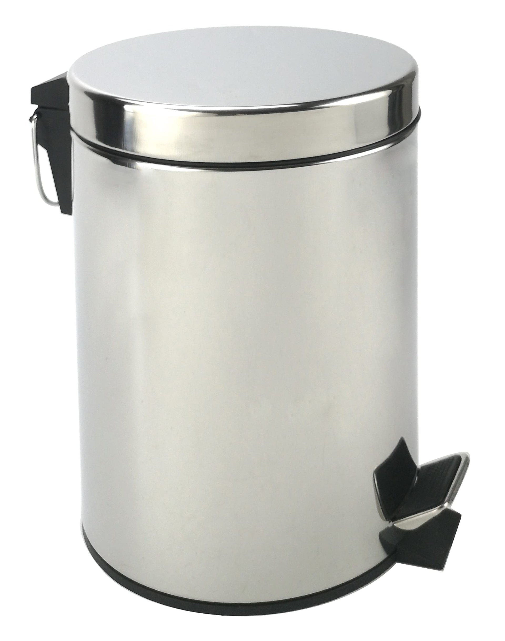 Stainless Steel Small Trash Can with Lid & Step Pedal