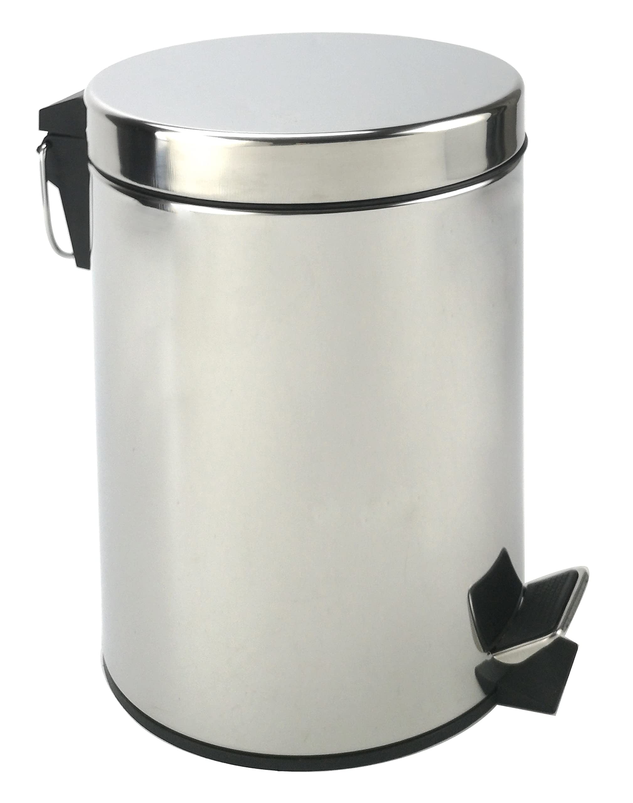 Stainless Steel Small Trash Can with Lid & Step Pedal