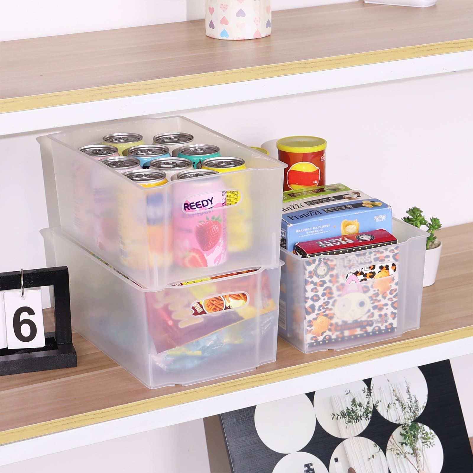 4 Pack Open Storage Organizing Bins (4 Count)