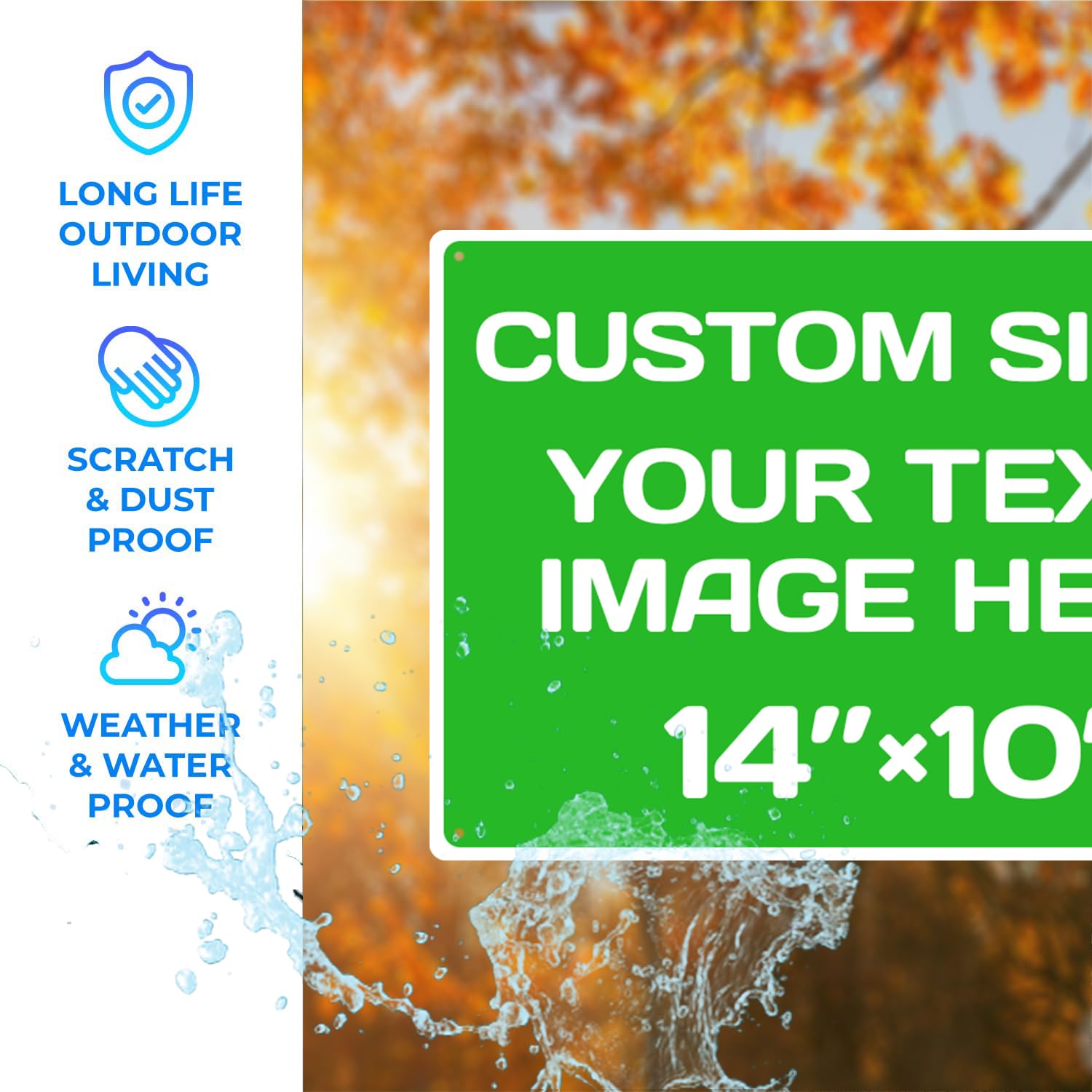 Personalized Aluminum Weatherproof Metal Signs
