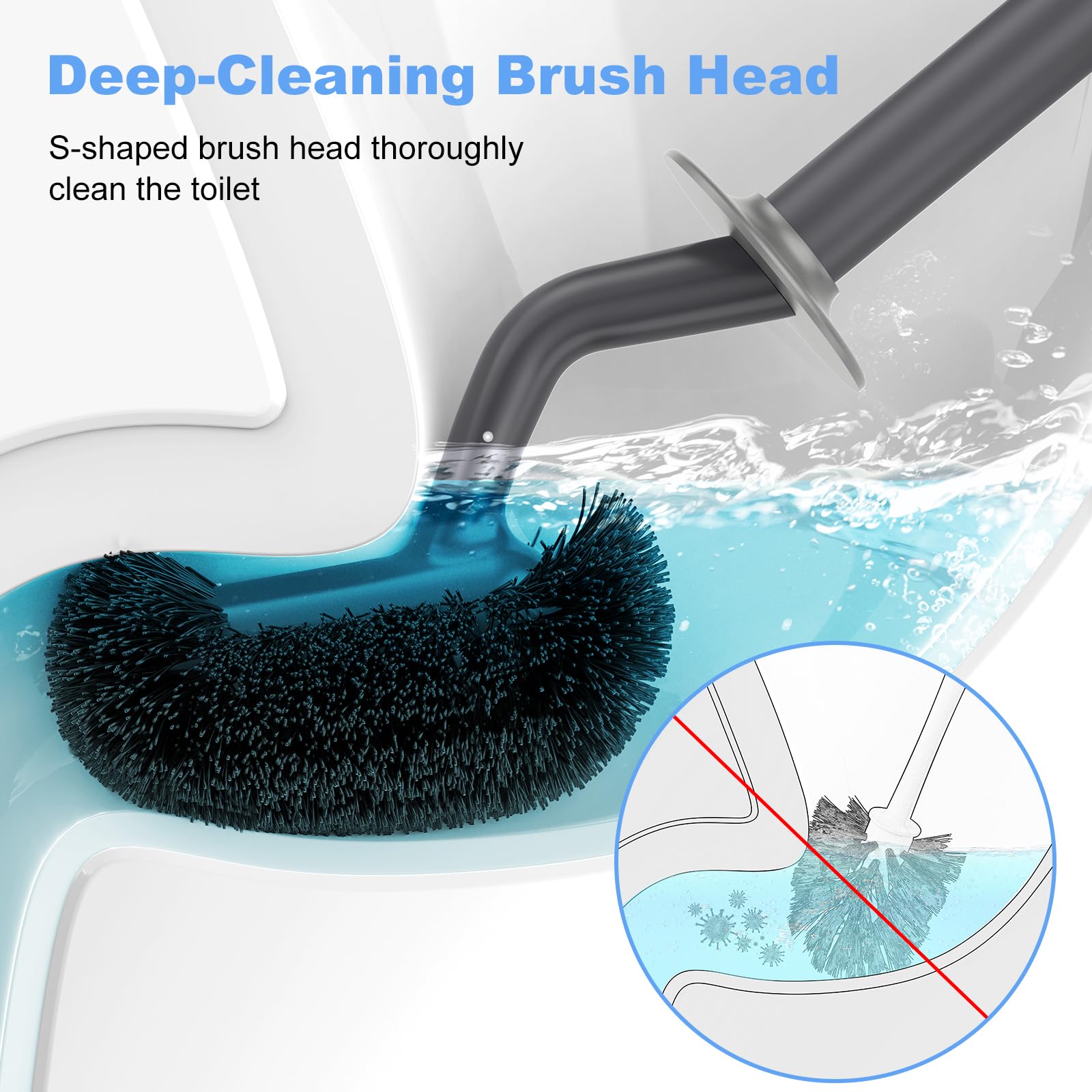 Toilet Bowl Brush Holder Set