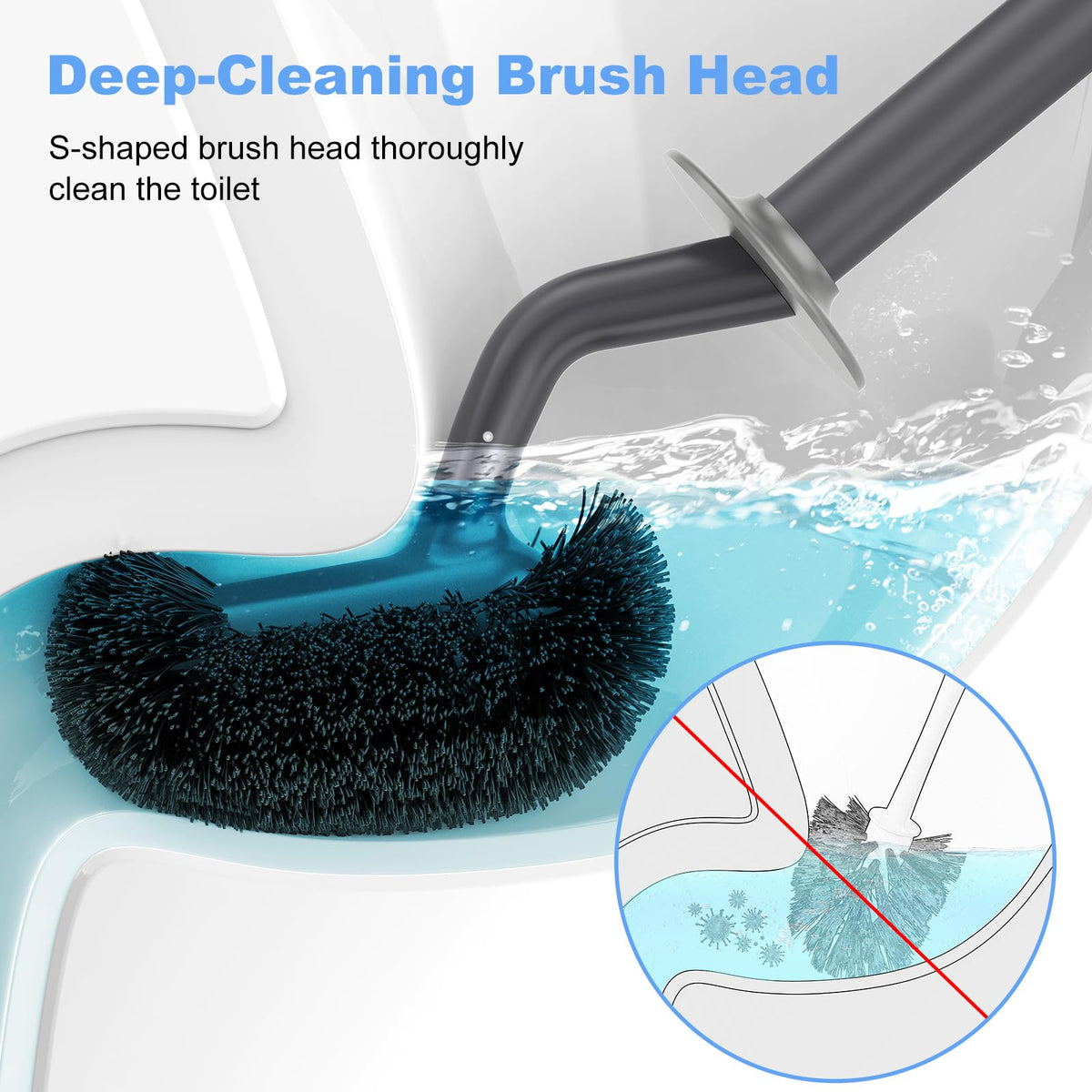 Toilet Bowl Brush Holder Set