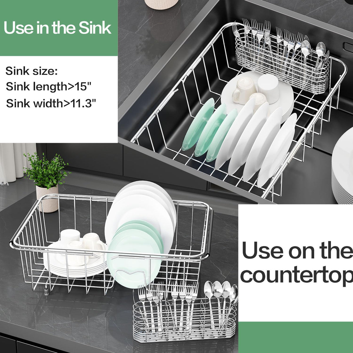 Large Sink Dish Drying Rack
