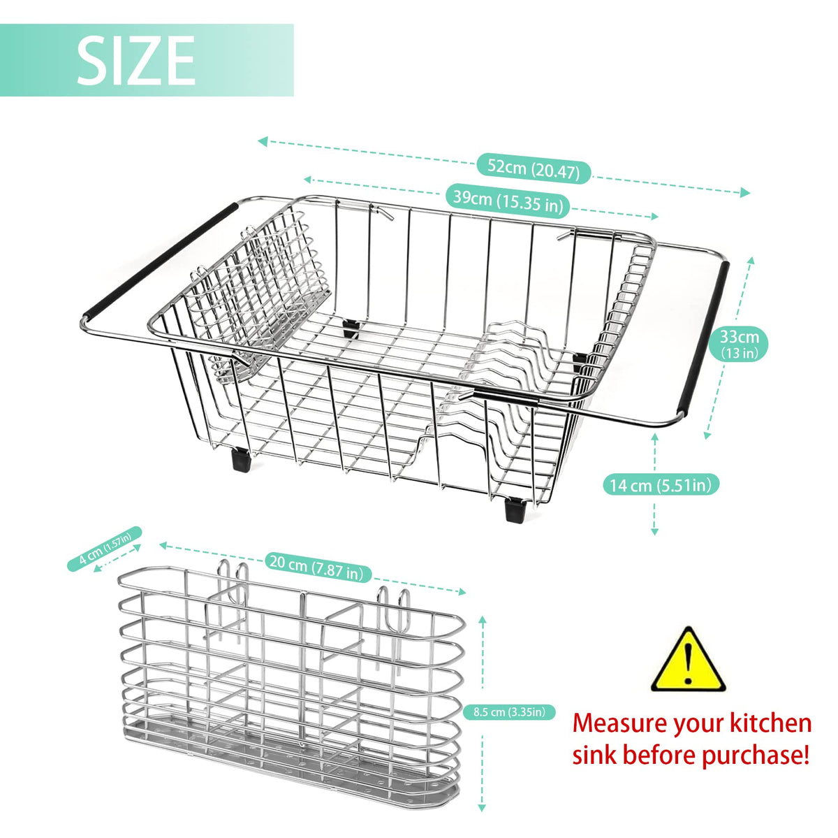Sink Dish Drainer Rack