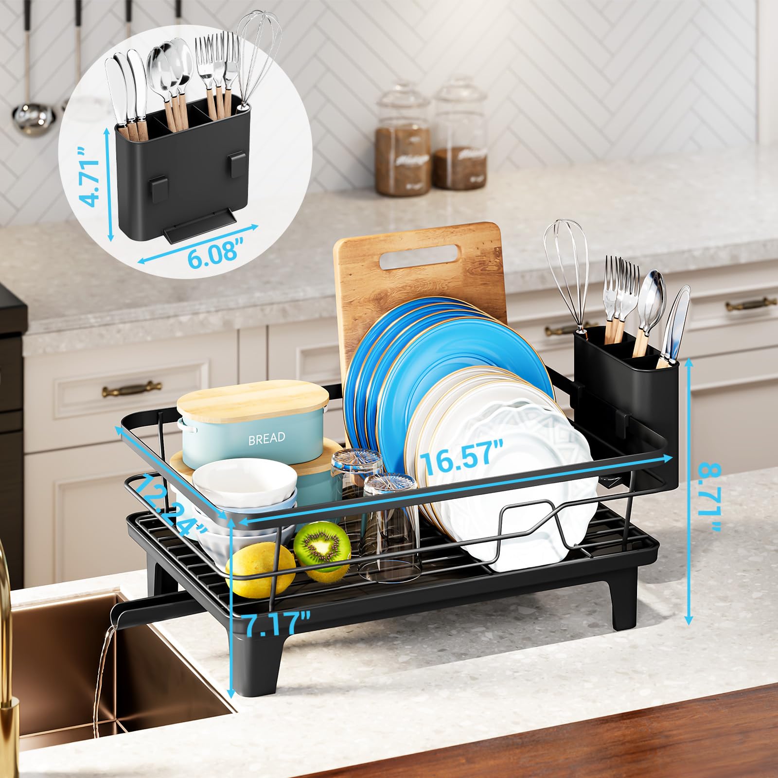 Urakify Dish Drying Rack for Kitchen Counter