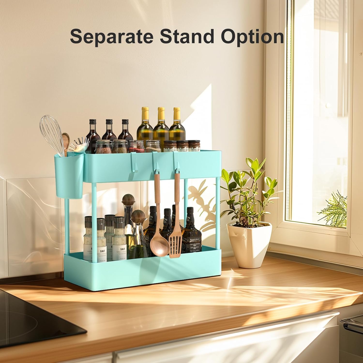4 Tier Slim Storage Cart with Wheels