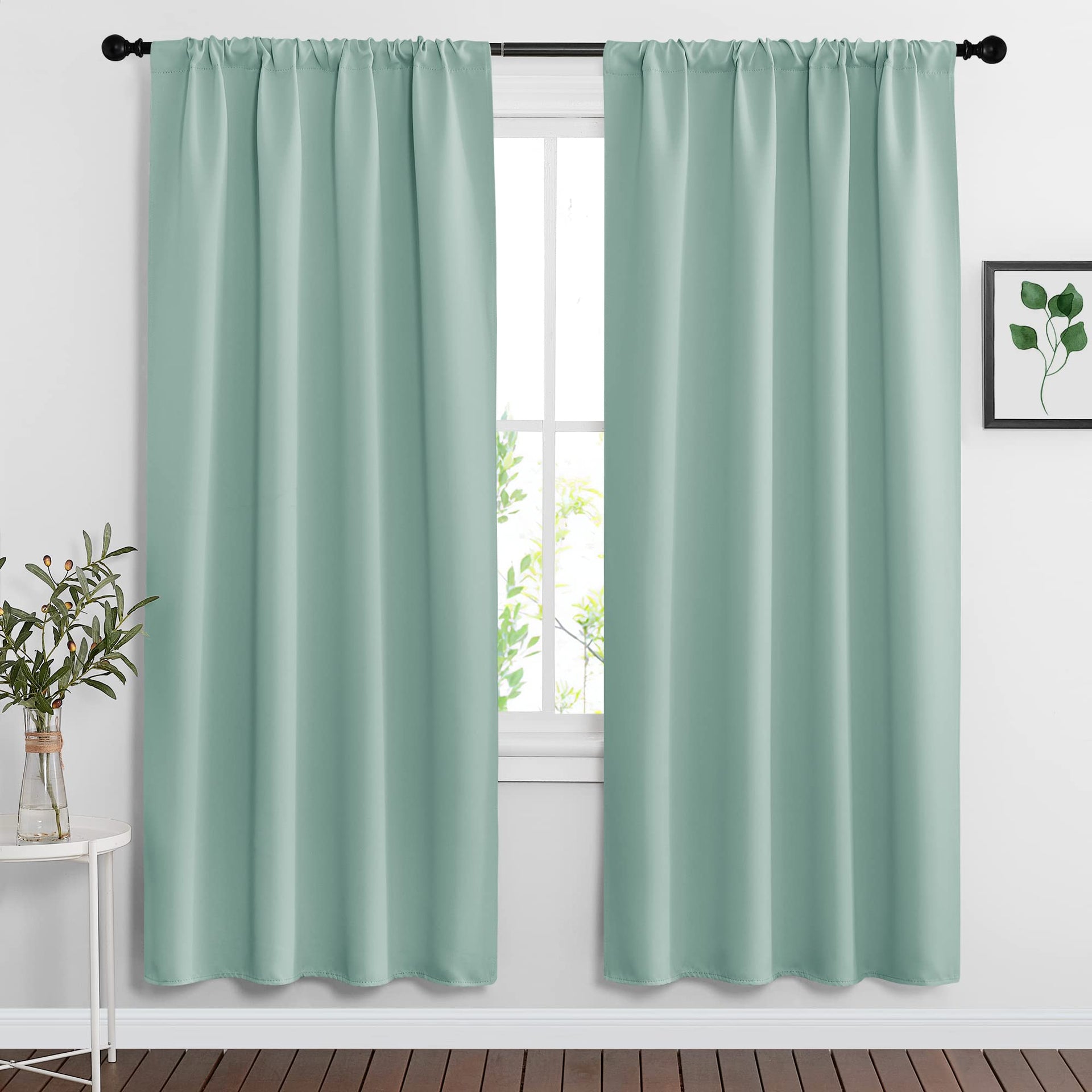 Blackout Curtains for Bedroom Living Room Nursery 72 inches Long (2 Count)