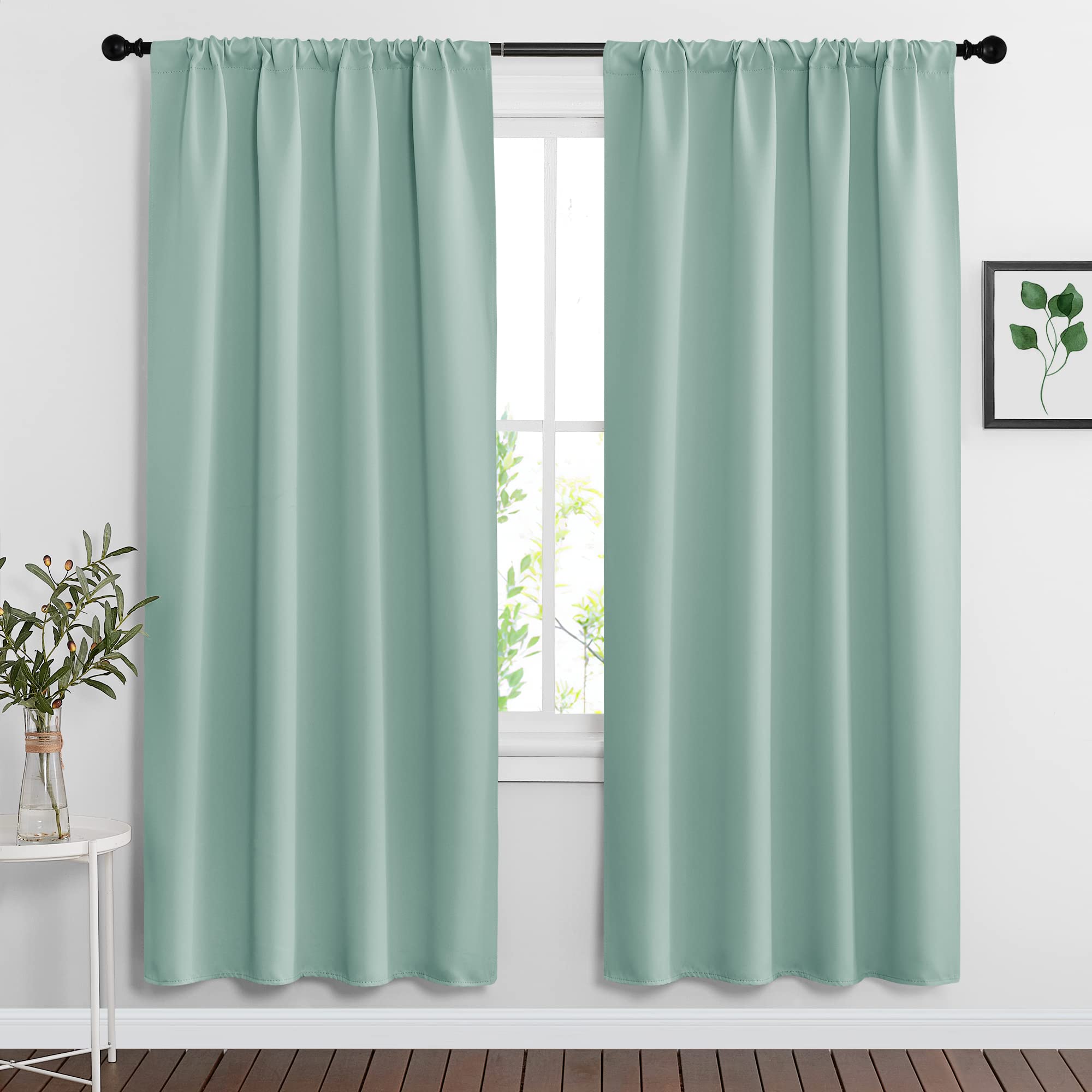 Blackout Curtains for Bedroom Living Room Nursery 72 inches Long (2 Count)