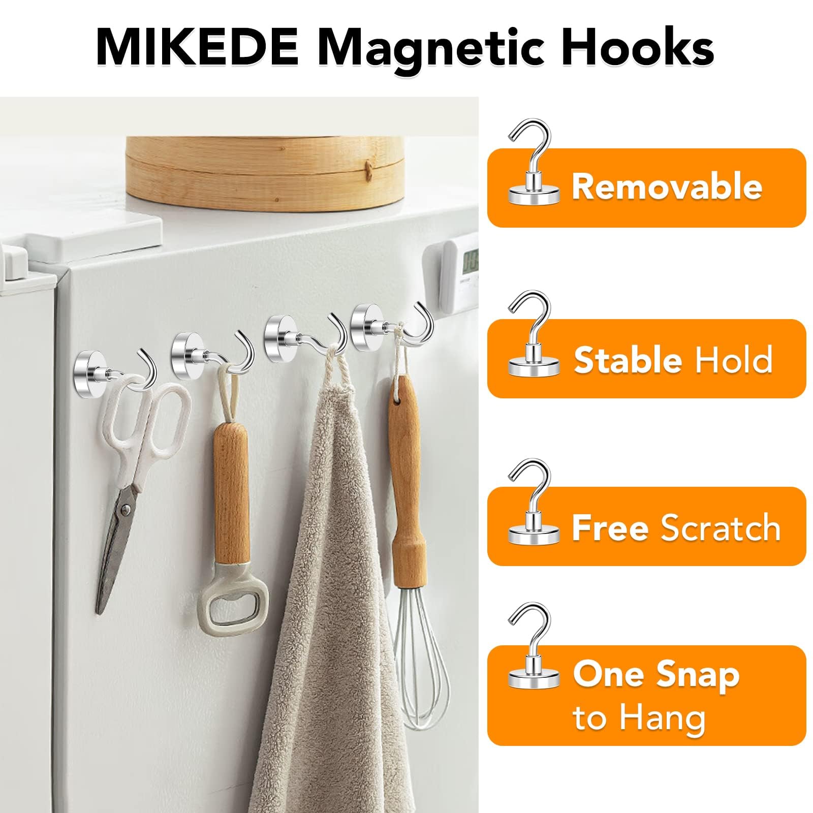 Magnetic Hooks 50lbs Strong Magnets Hook 18 Pack