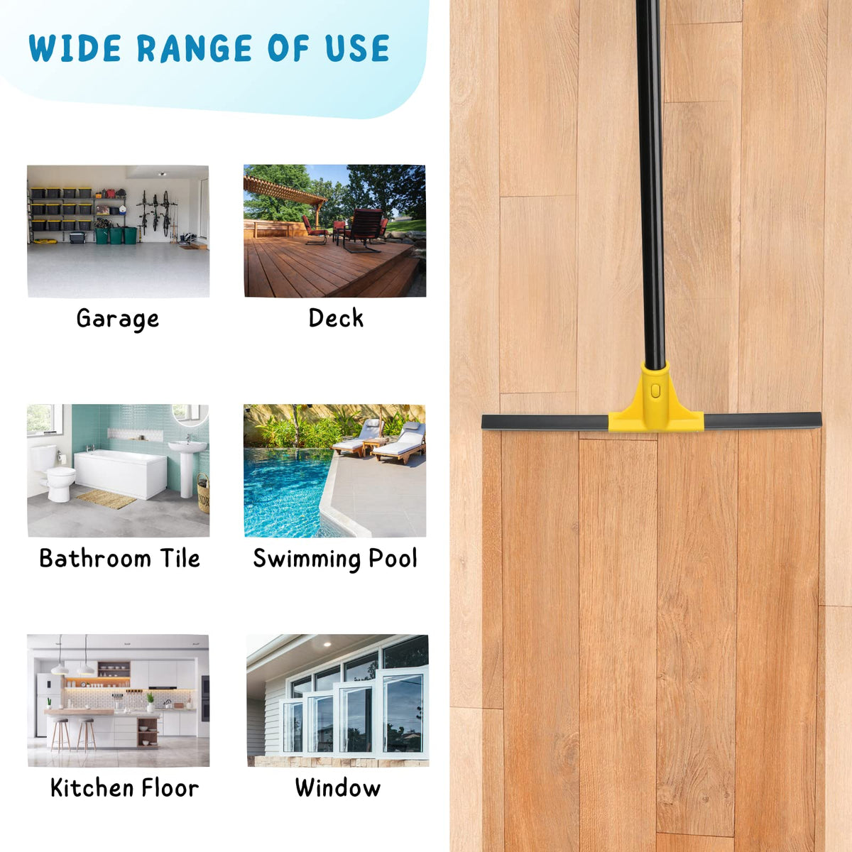 Squeegee Broom for Floor