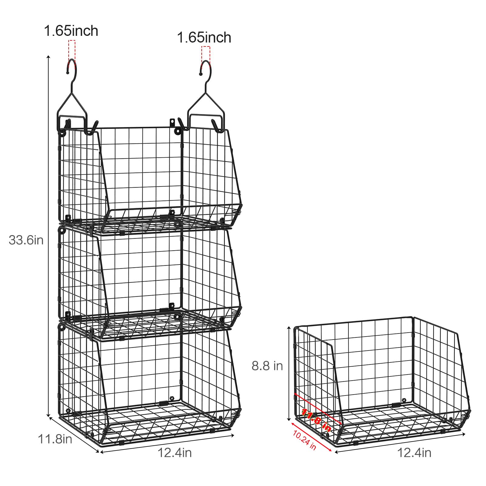 3 Tier Hanging Closet Organizer