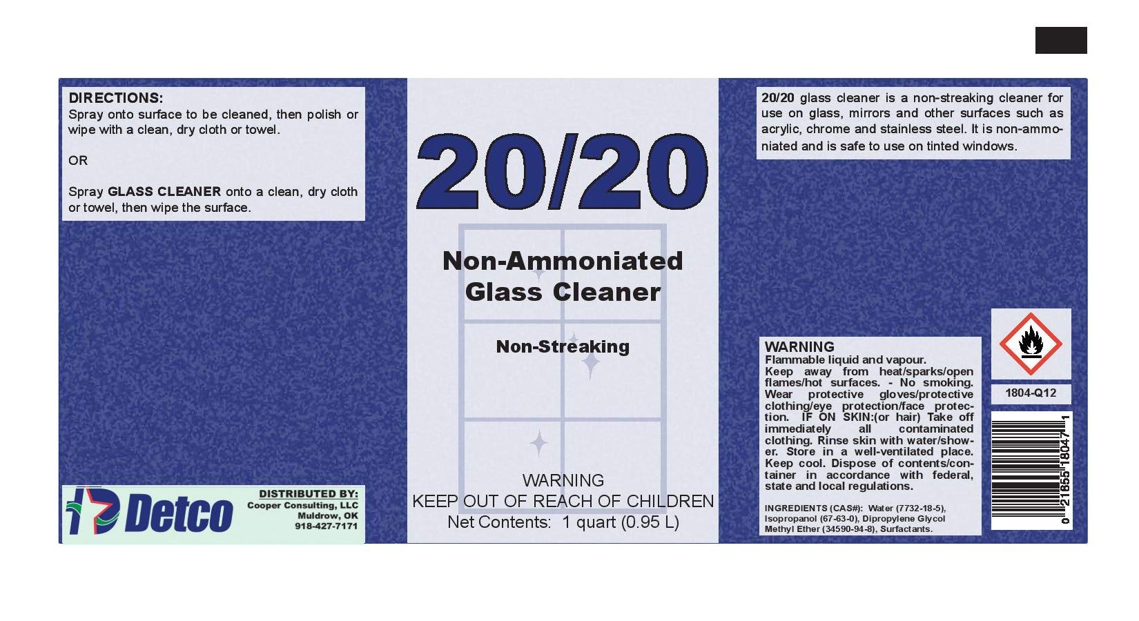 20-20 Non-Streaking, Non-Ammoniated Glass Cleaner (32 Fl Oz)