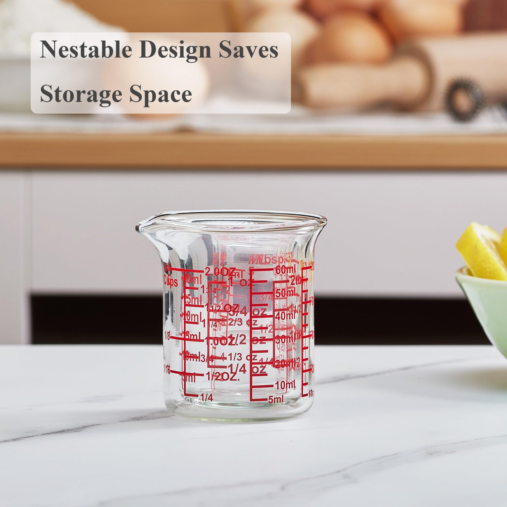 Ackers 4 Piece Glass Measuring Cup Set