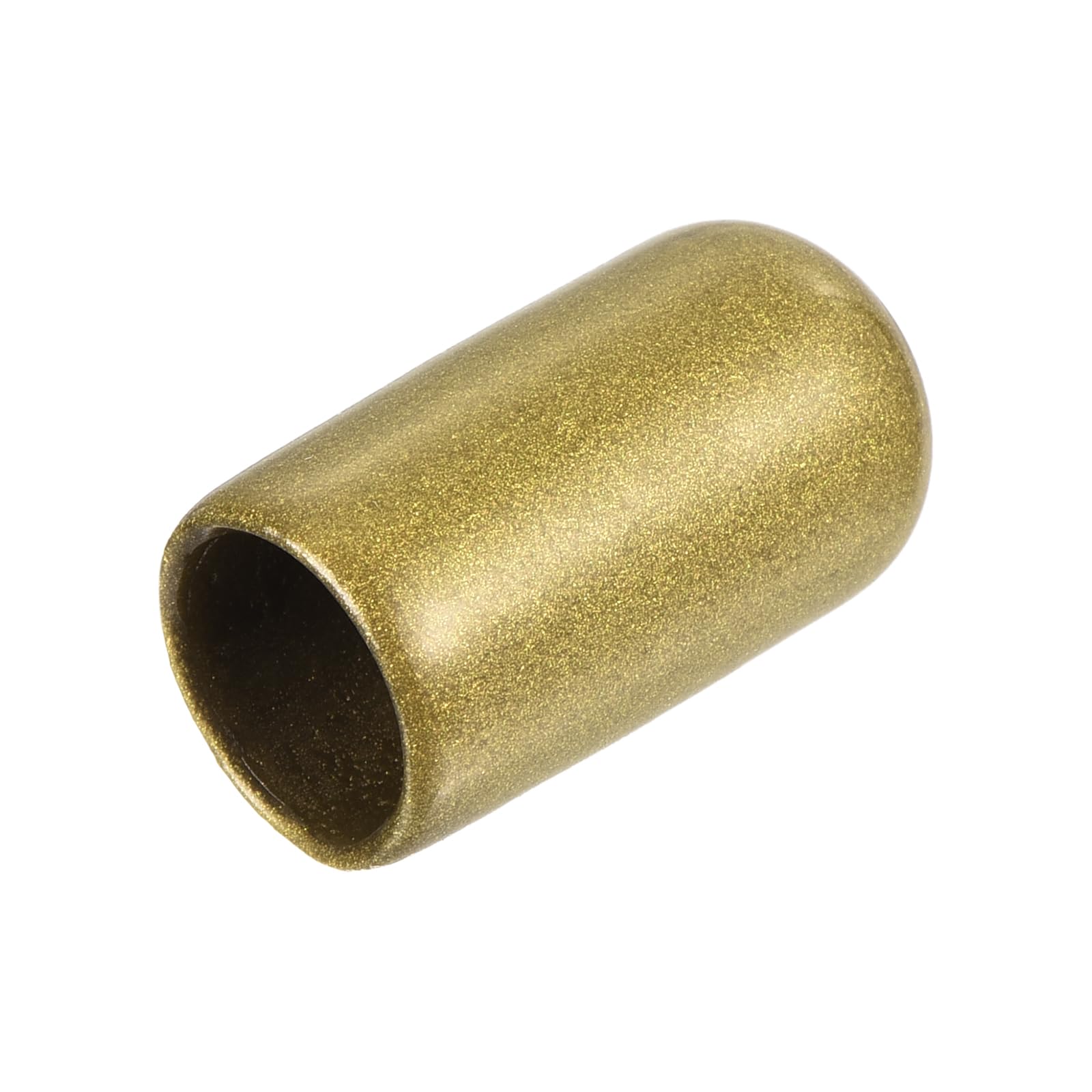20pcs Rubber End Caps 10mm ID Vinyl Round Tube Bolt Cap Cover Thread Protectors Gold