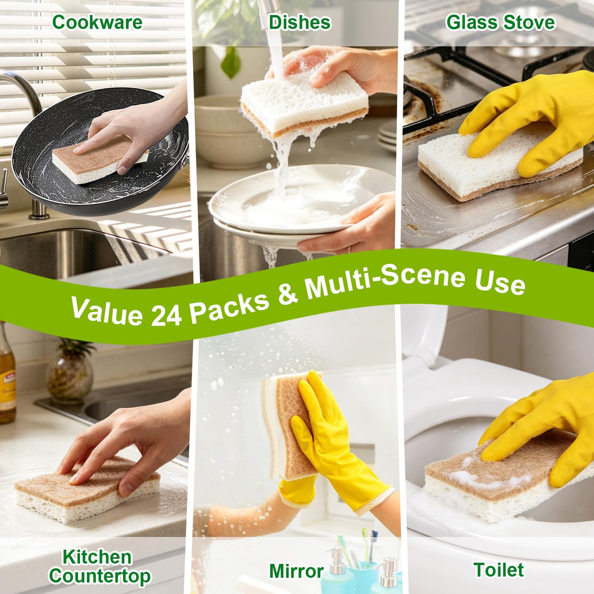 Kitchen Dish Sponges (24 Count)