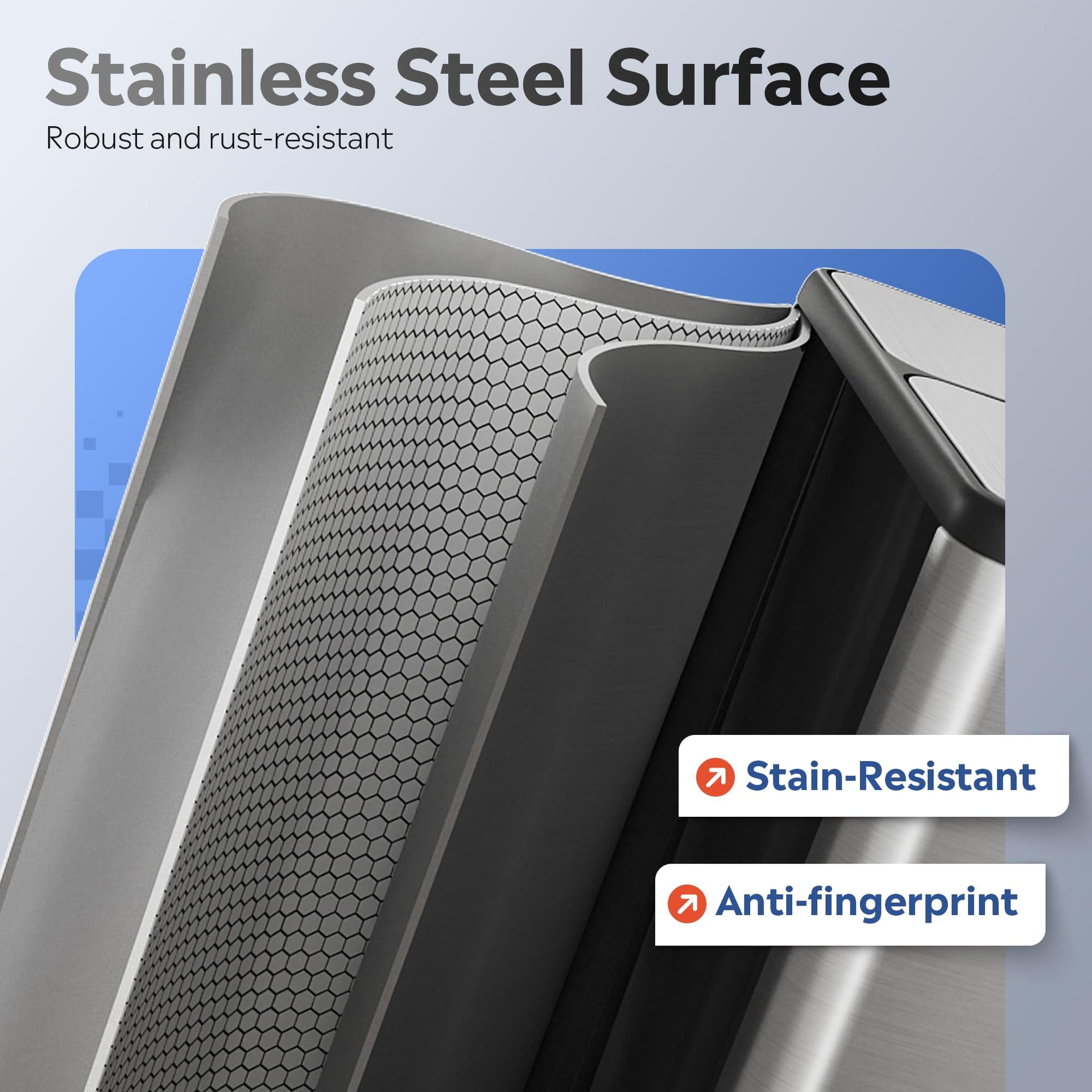 2 x 8 Gallon Stainless Steel Dual Trash Can (2 Count)