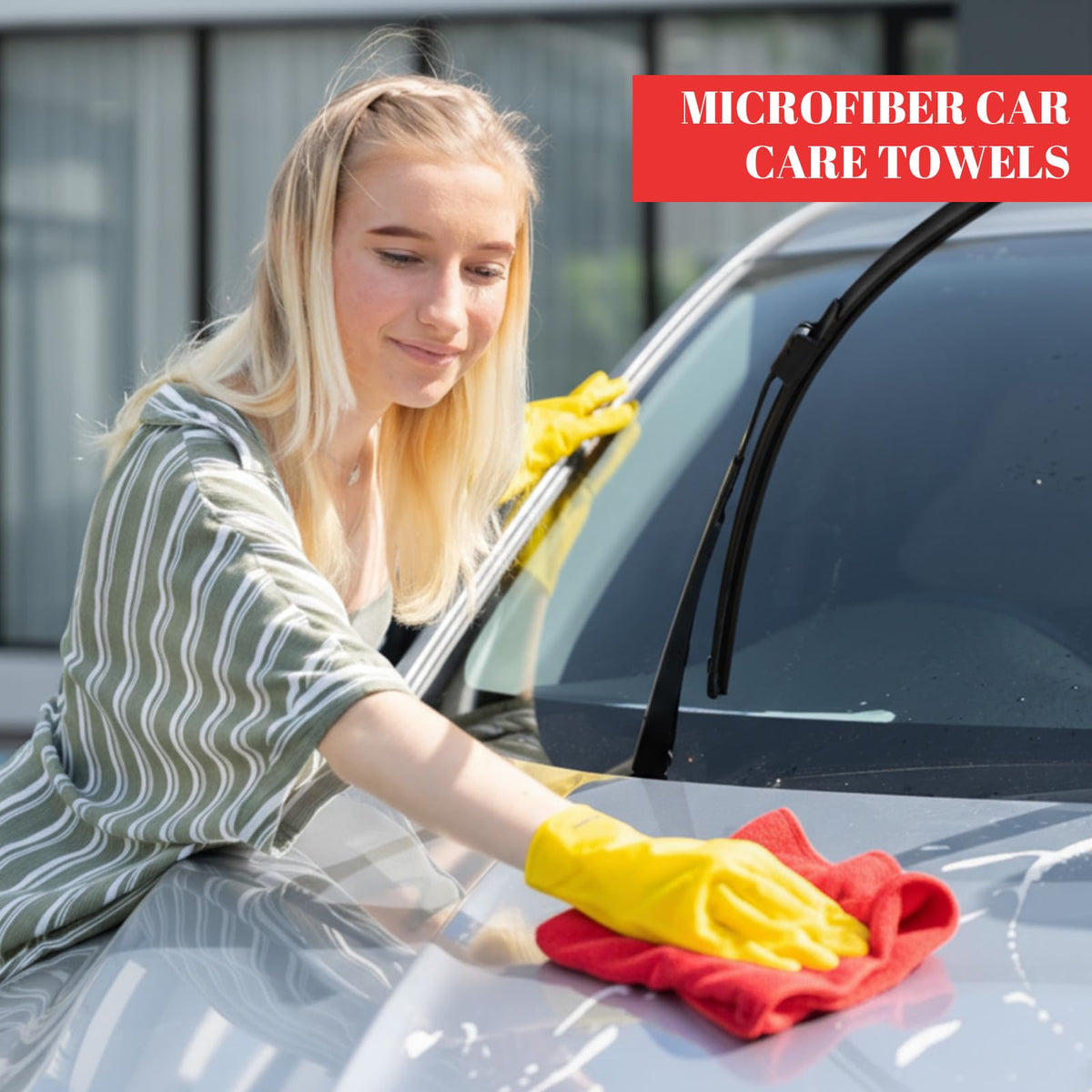 140 Pcs Microfiber Cleaning Cloths for Cars Ultra Absorbent Car Towels Drying Reusable Cleaning Supplies House Kitchen Window Microfiber Towel (140 Count)