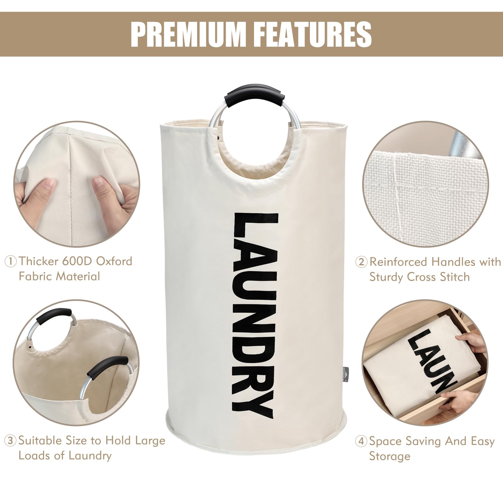 90L Large Laundry Basket Bag - ModHome Supplies