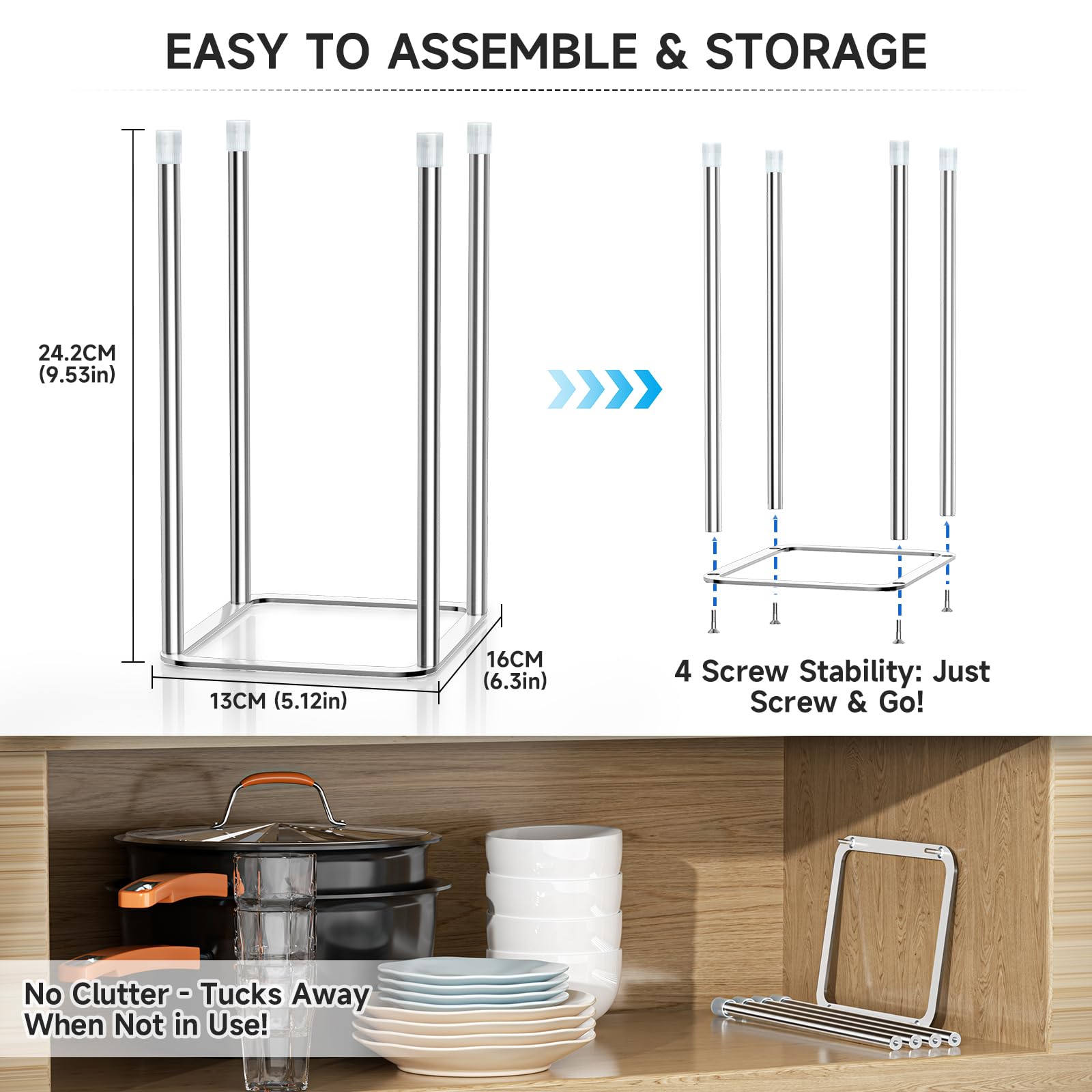 Water Bottle Drying Rack Reusable Bottle Rack Dryer Kitchen Stand Holder Metal Countertop Baby Bottle Drying Rack Water Cup Drying Rack for Plastic Bags