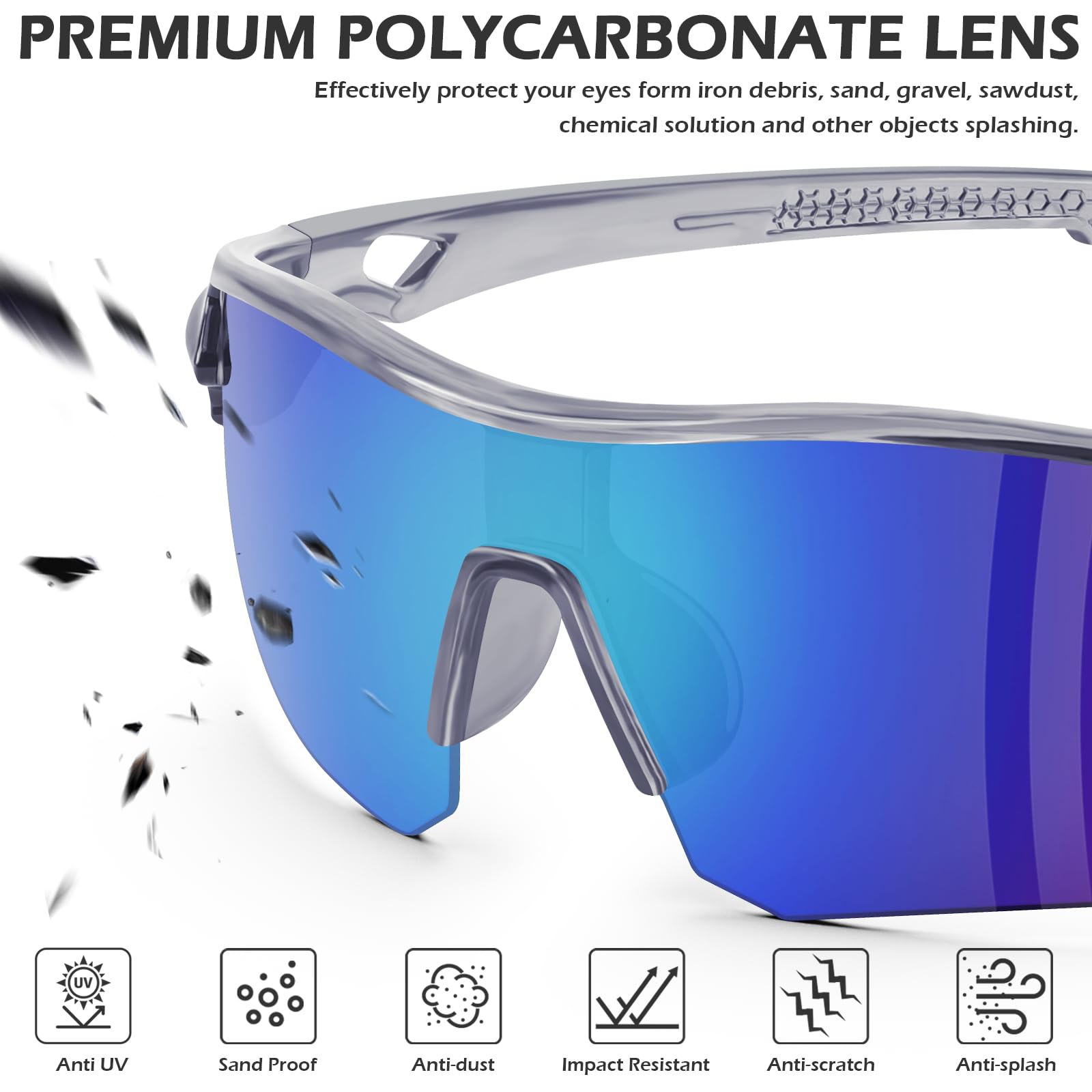 12 Pack Safety Glasses for Men Women (12 Count)