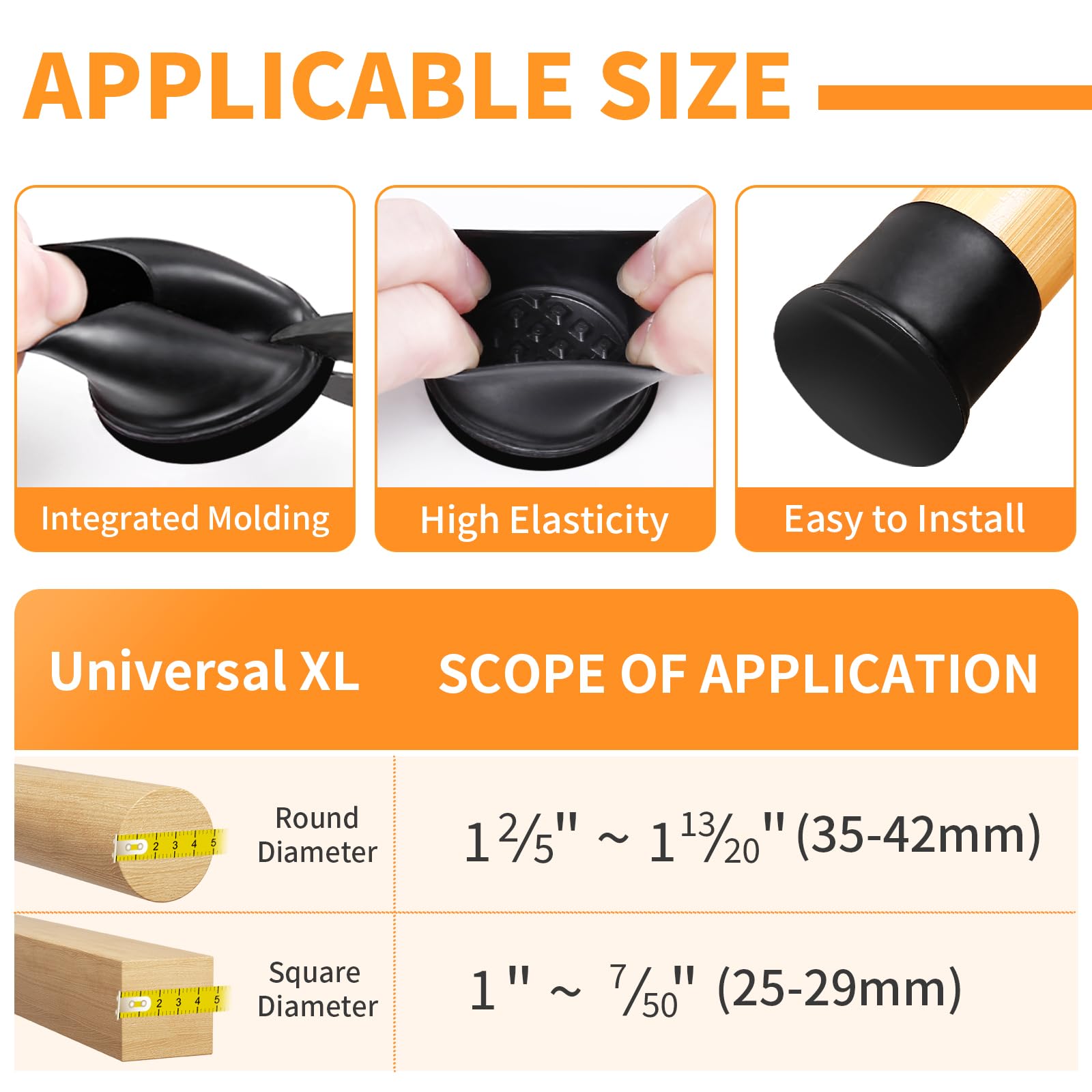 Chair Sliders for Carpet Furniture Pads Glides for Chair Table (8 Count)