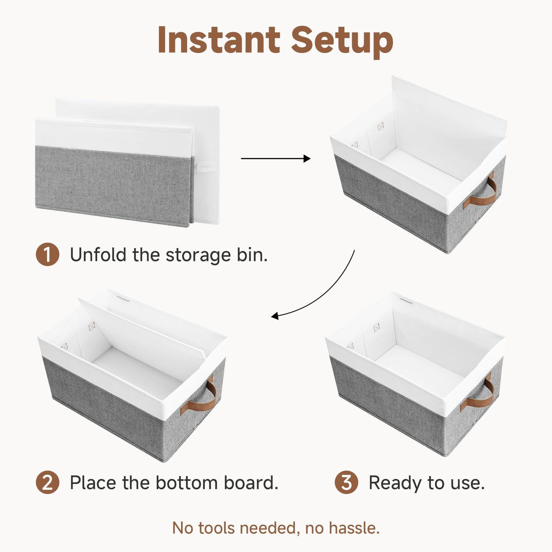 Closet Storage Bins (3 Count)