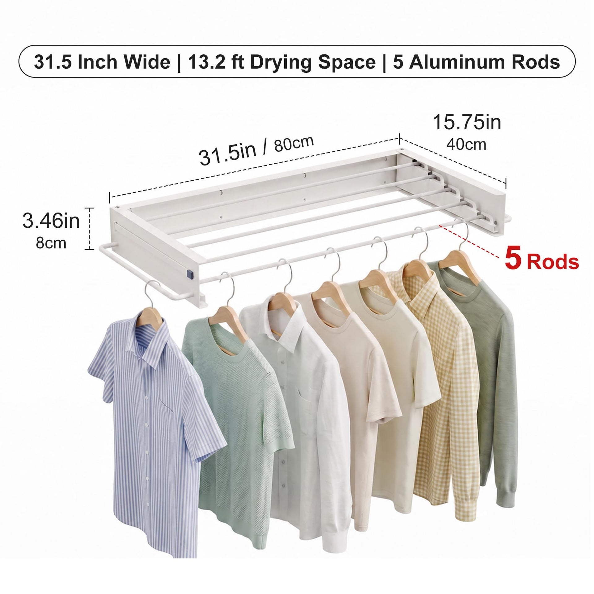 Wall Mounted Clothes Drying Rack