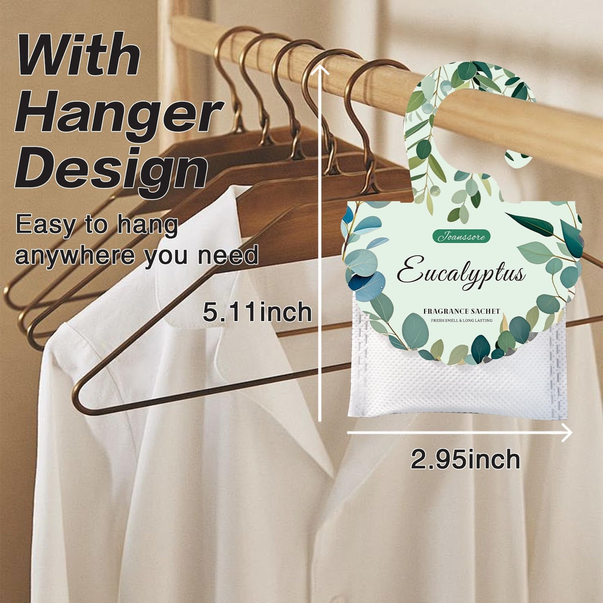 15PCS Eucalyptus Scented Sachets for Drawers and Closets (15 Count)