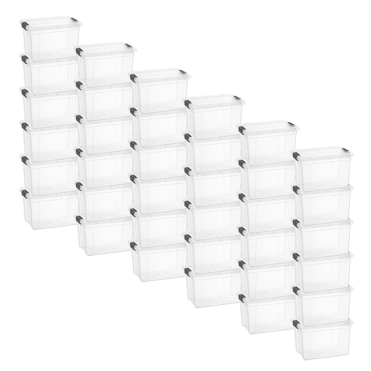 2.5 Quart Clear Plastic Storage Boxes with Lids (36 Count)