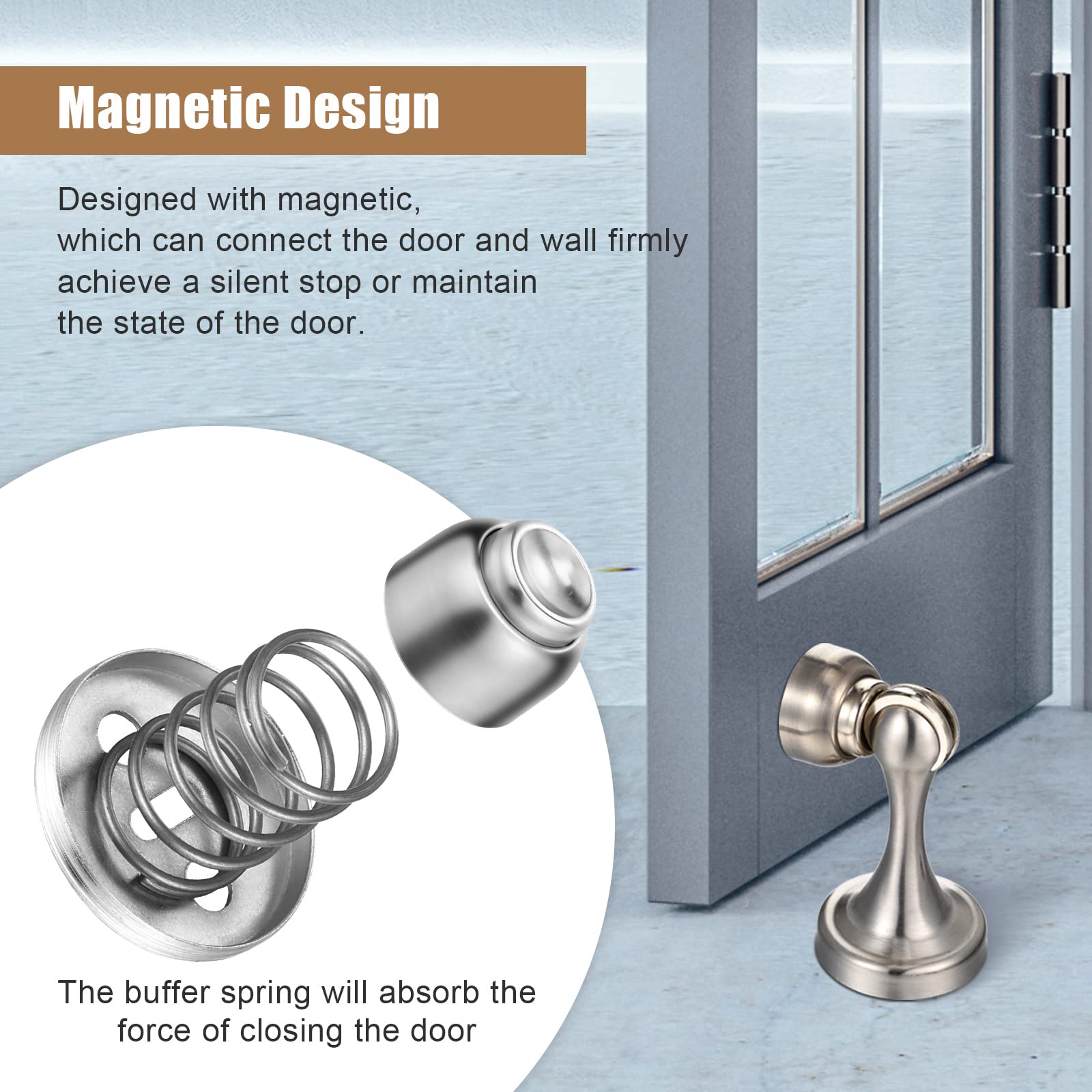8 Pcs Magnetic Door Stopper