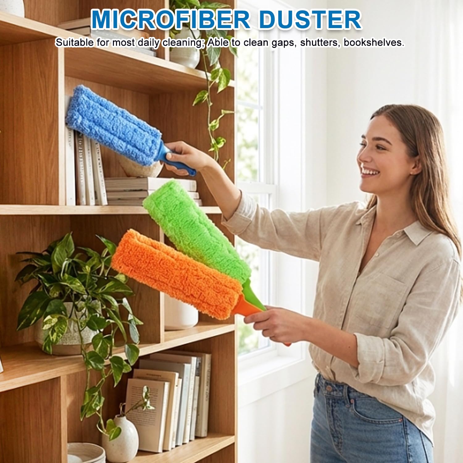 4 Pack 15 inch Reuseable Microfiber Feather Duster