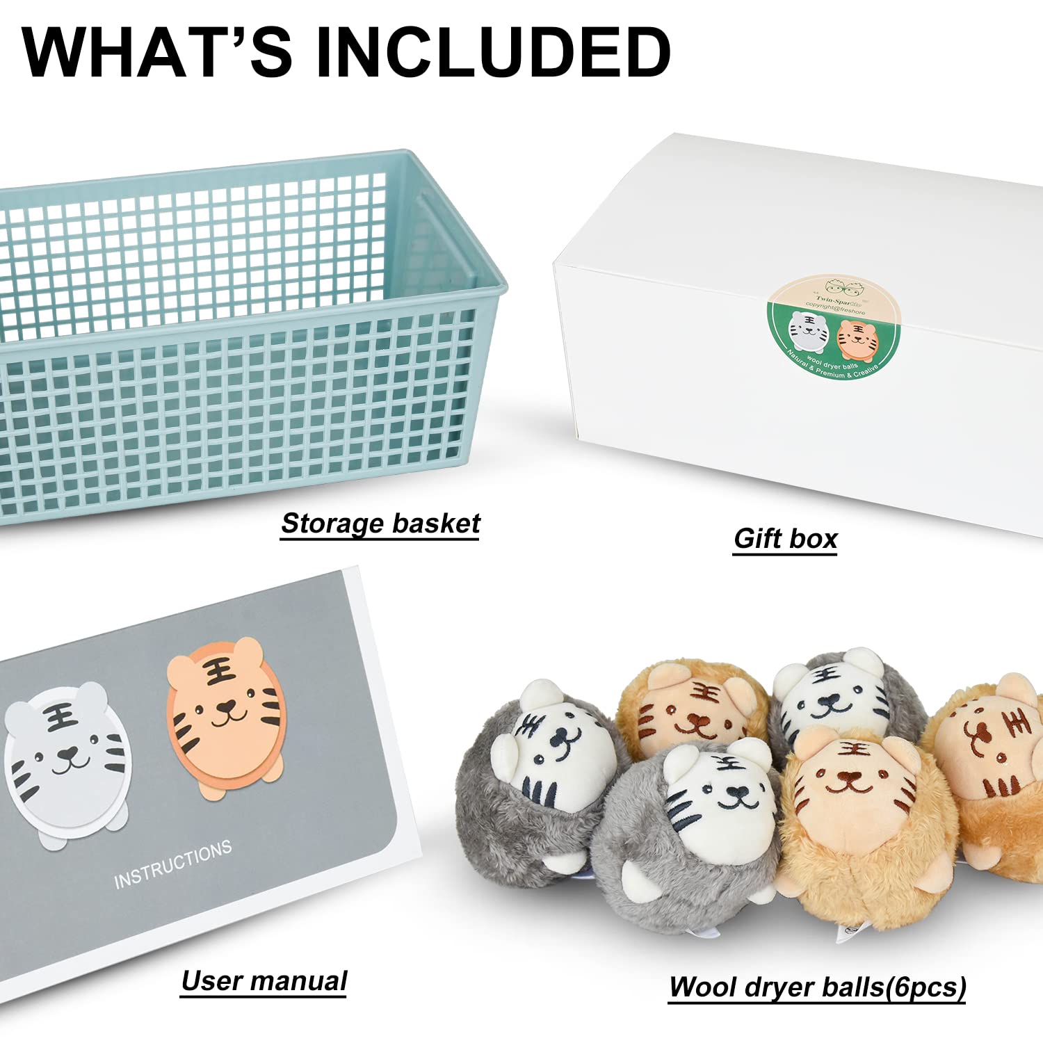 XL Size Wool Dryer Balls 6 Pcs