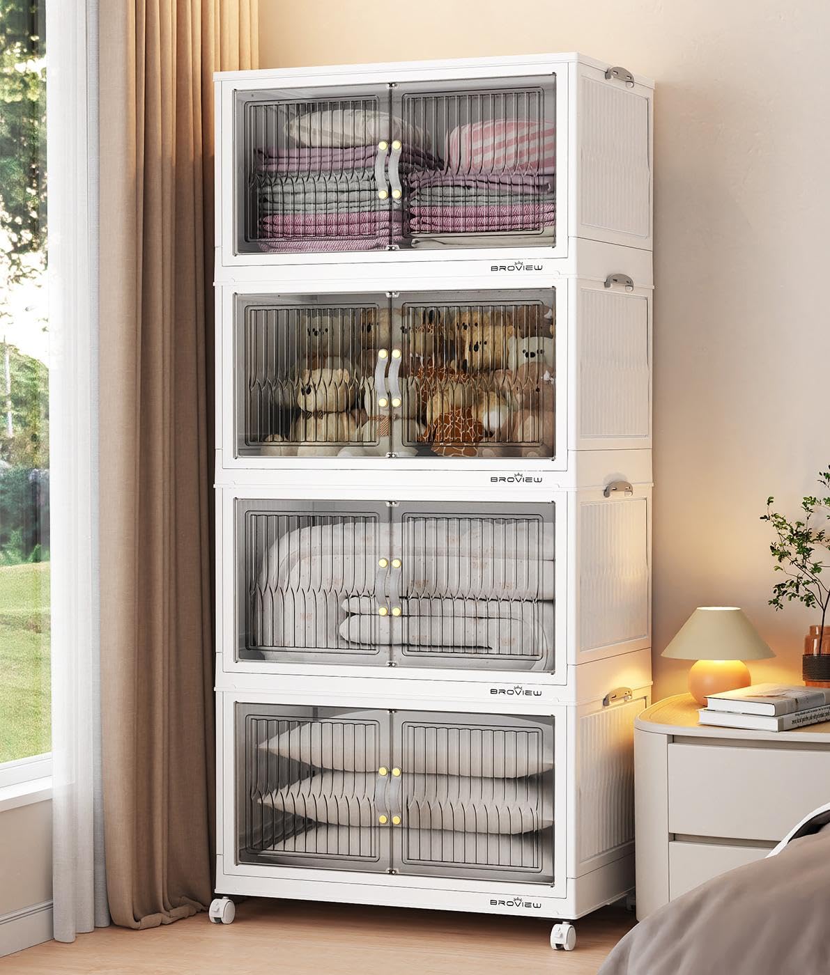 320Qt Stackable Storage Bins with Lid (4 Count)