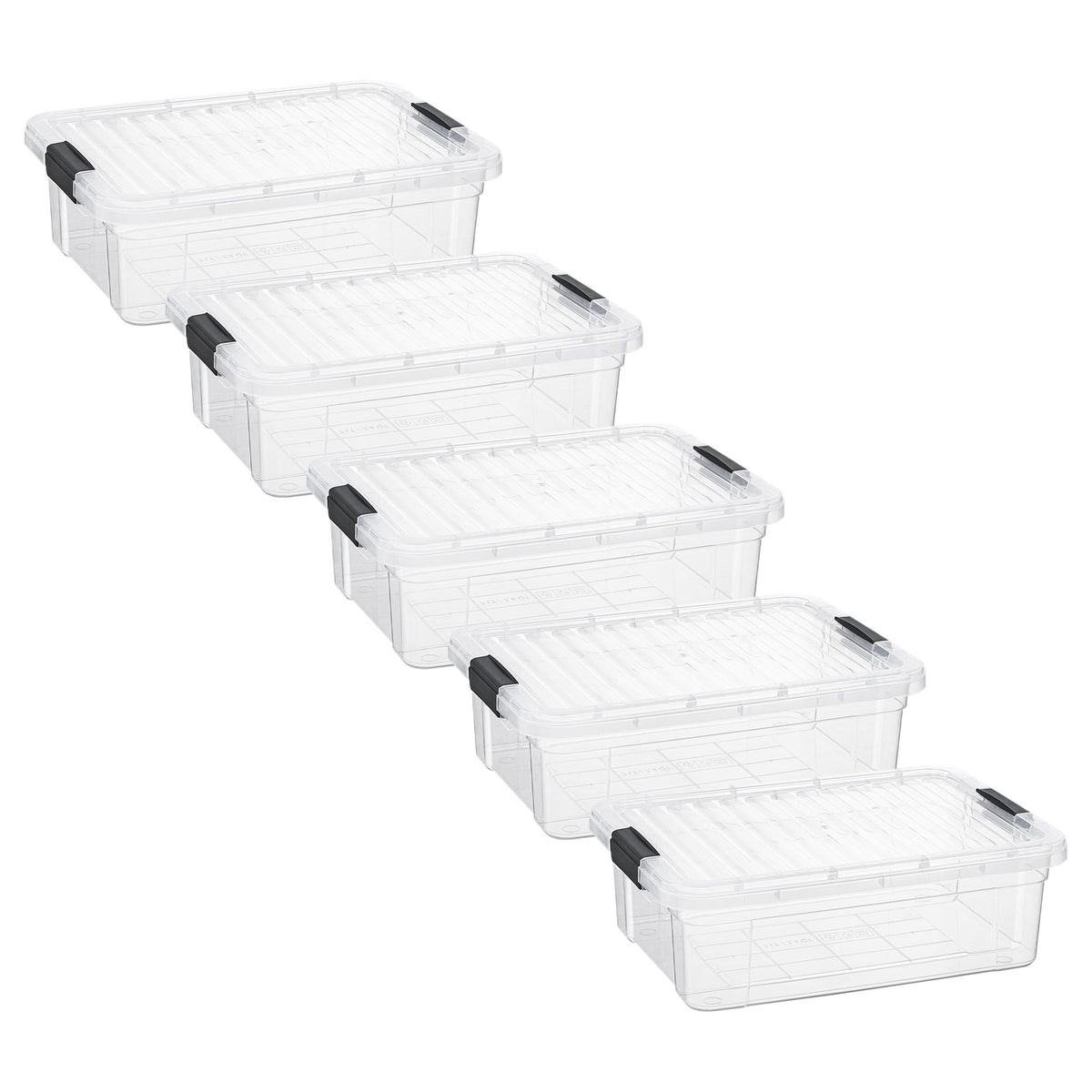 7.4 Quart Clear Plastic Storage Bin with Lid (5 Count)