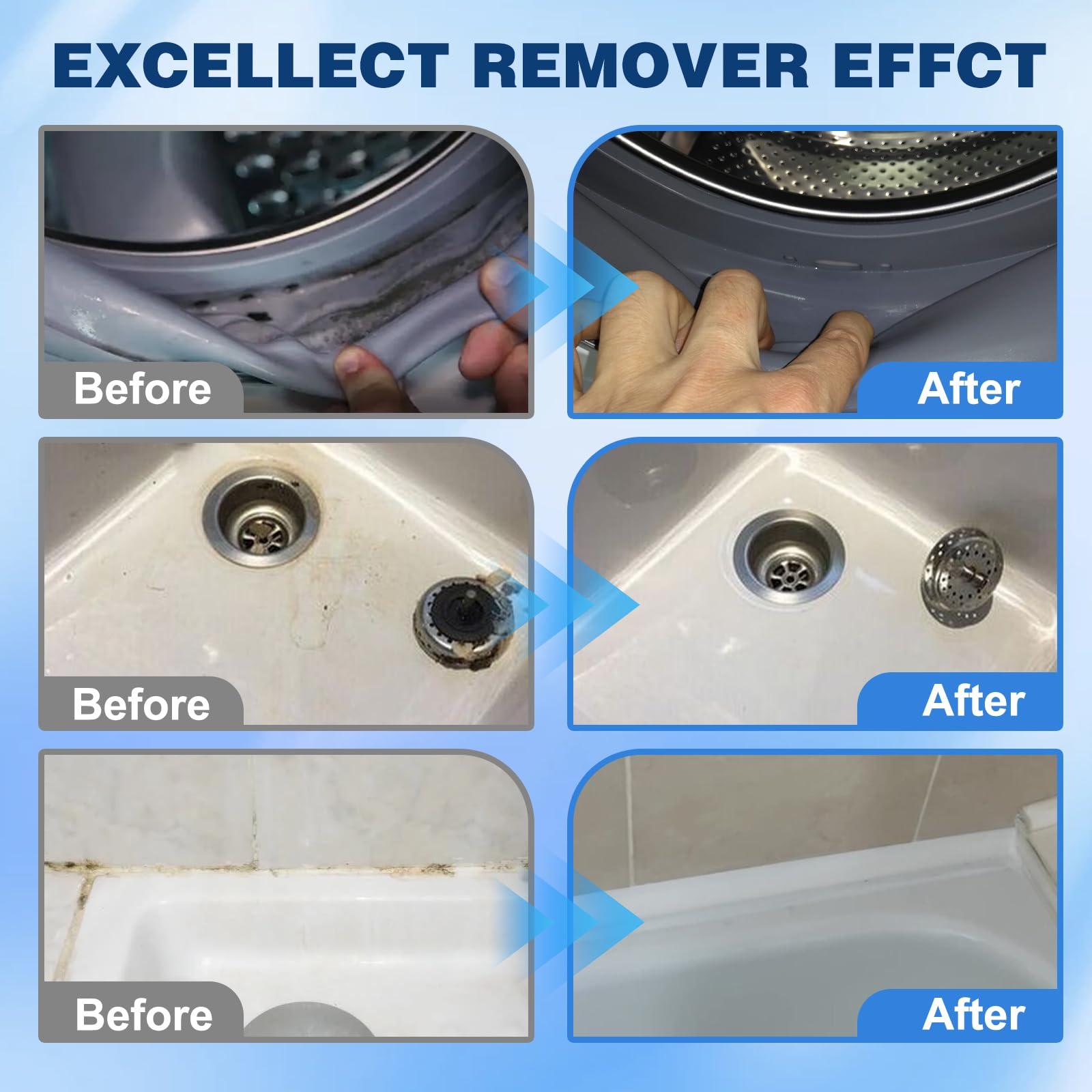 Mold stain removal gel cleaner