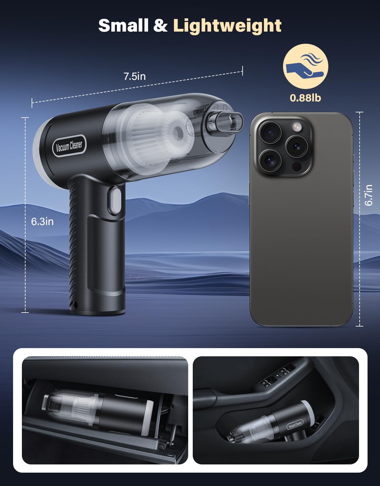 Car Vacuum Portable Cordless