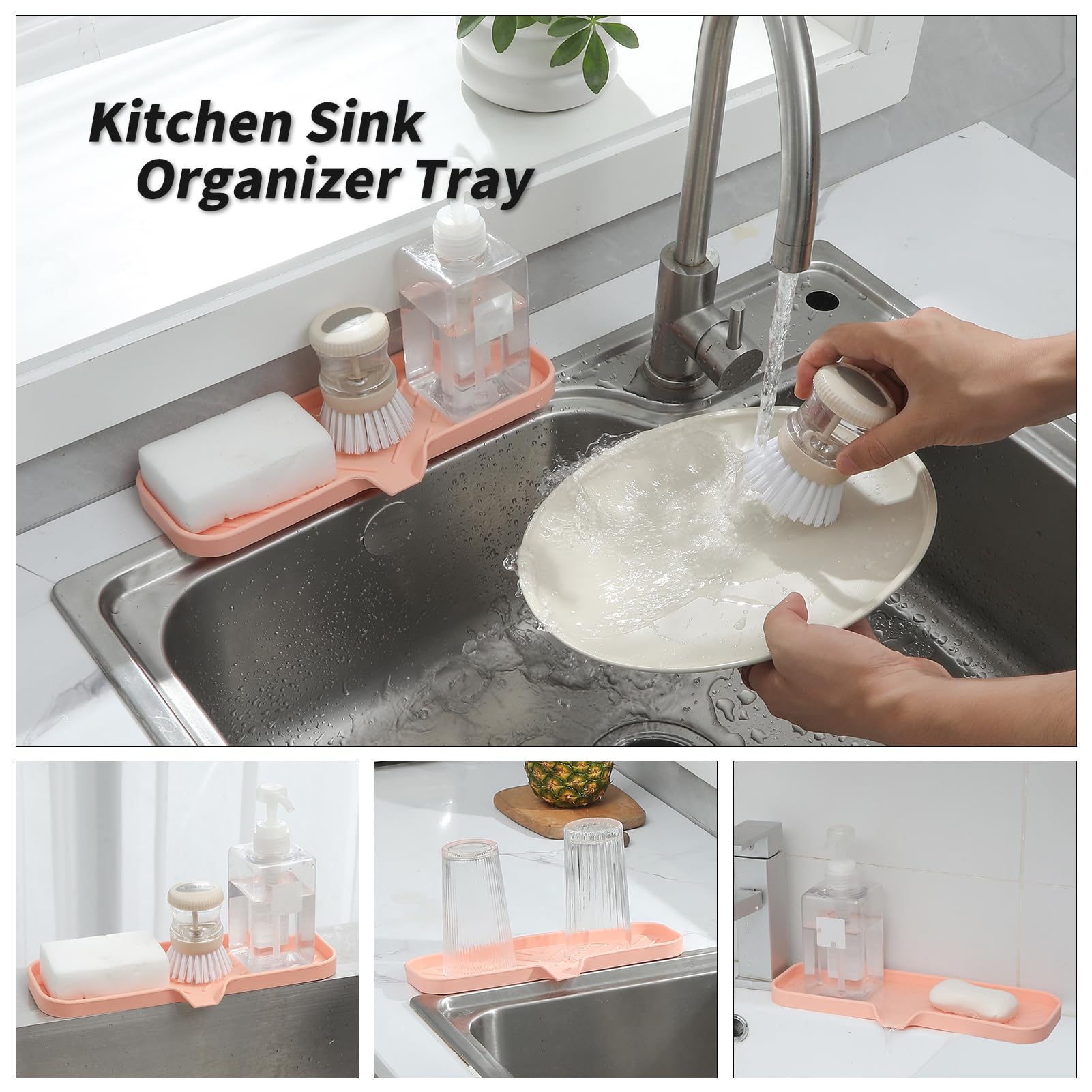 Silicone Soap Dish with Drain Spout
