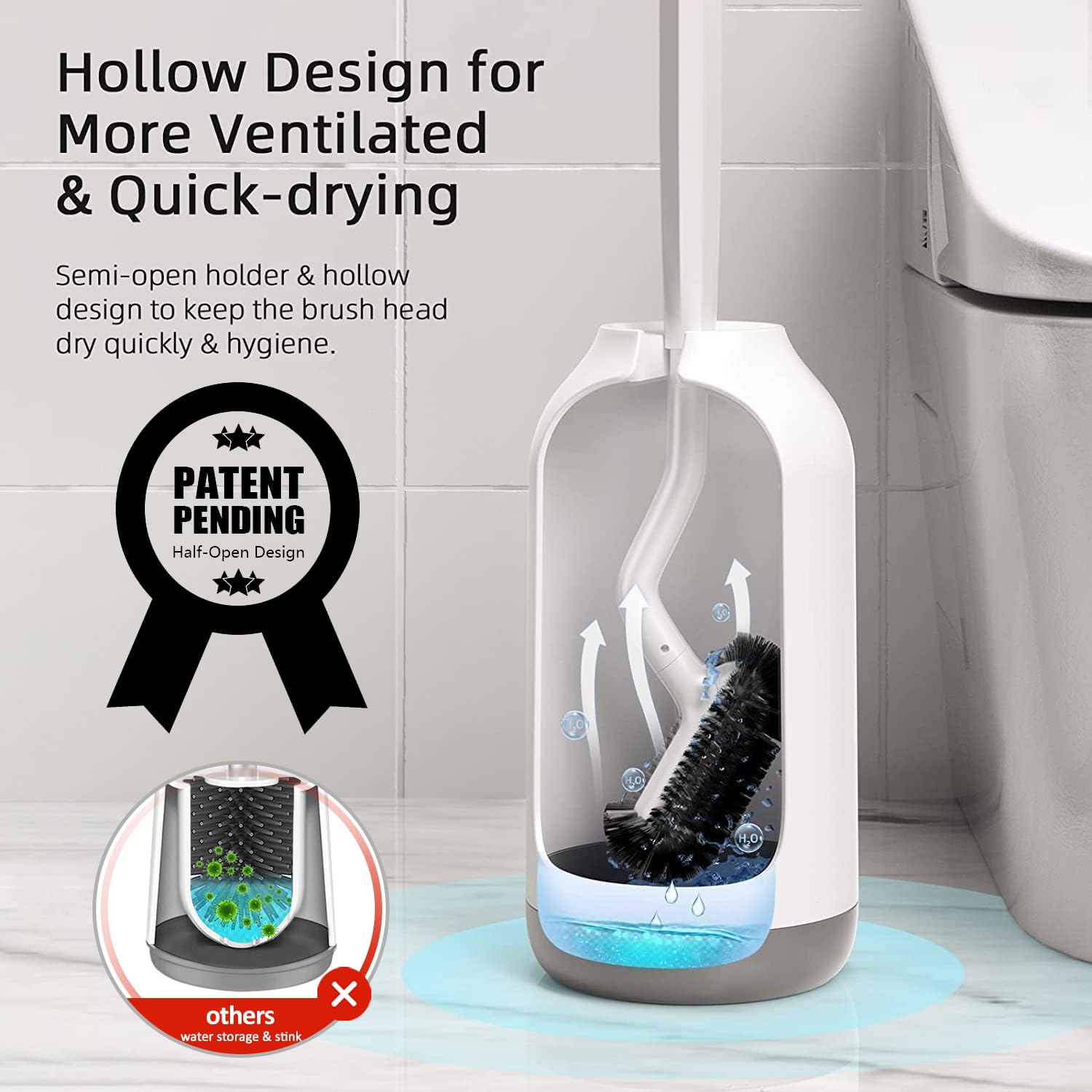 Toilet Bowl Brush Holder Set (2 Count)