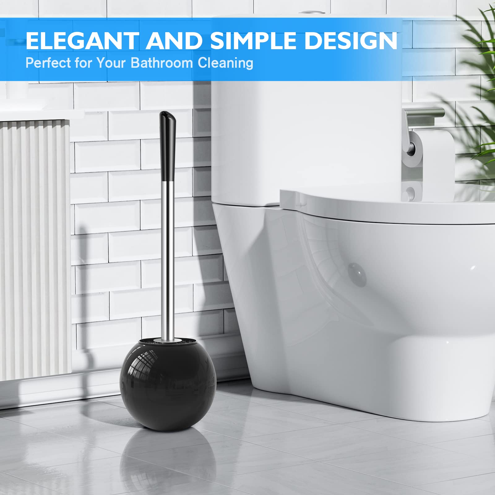 Toilet Brush and Holder 2 Pack (2 Count)