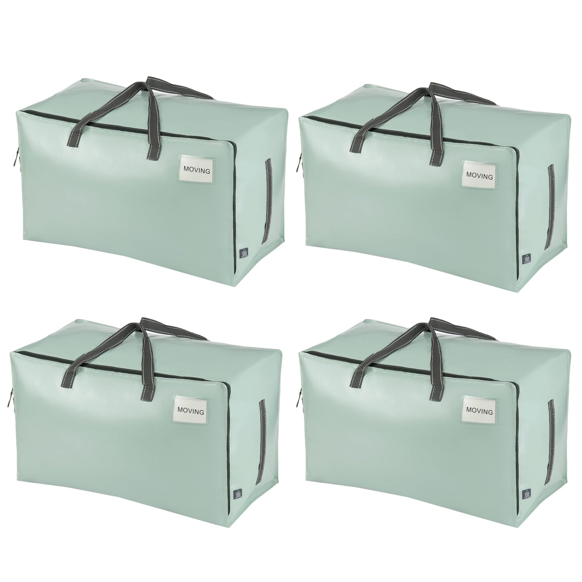 4 Pack Extra Large Heavy Duty Moving Bags with Wide Opening & Reinforced Handles (4 Count)