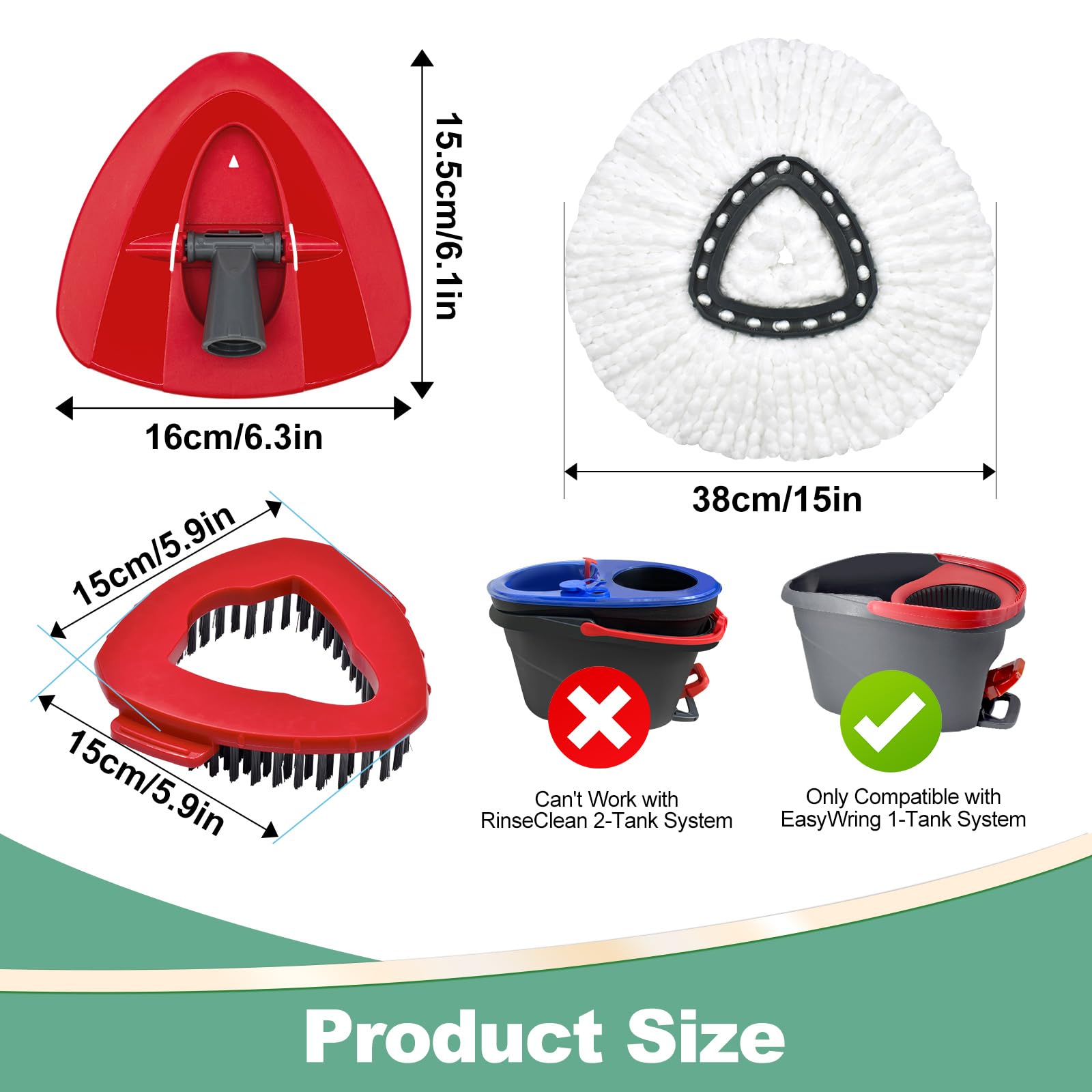 Mop Heads Replacements for Ocedar (5 Count)