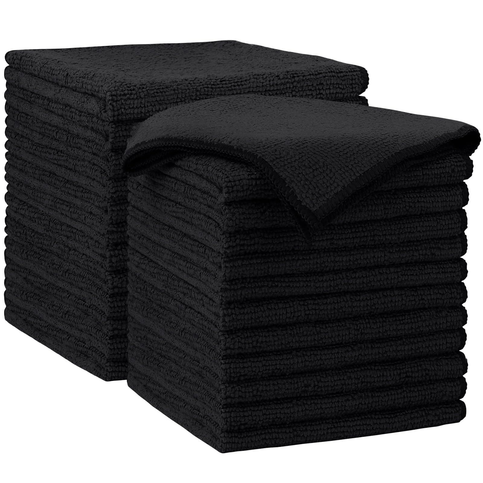 Black Microfiber Cleaning Cloth (24 Count)