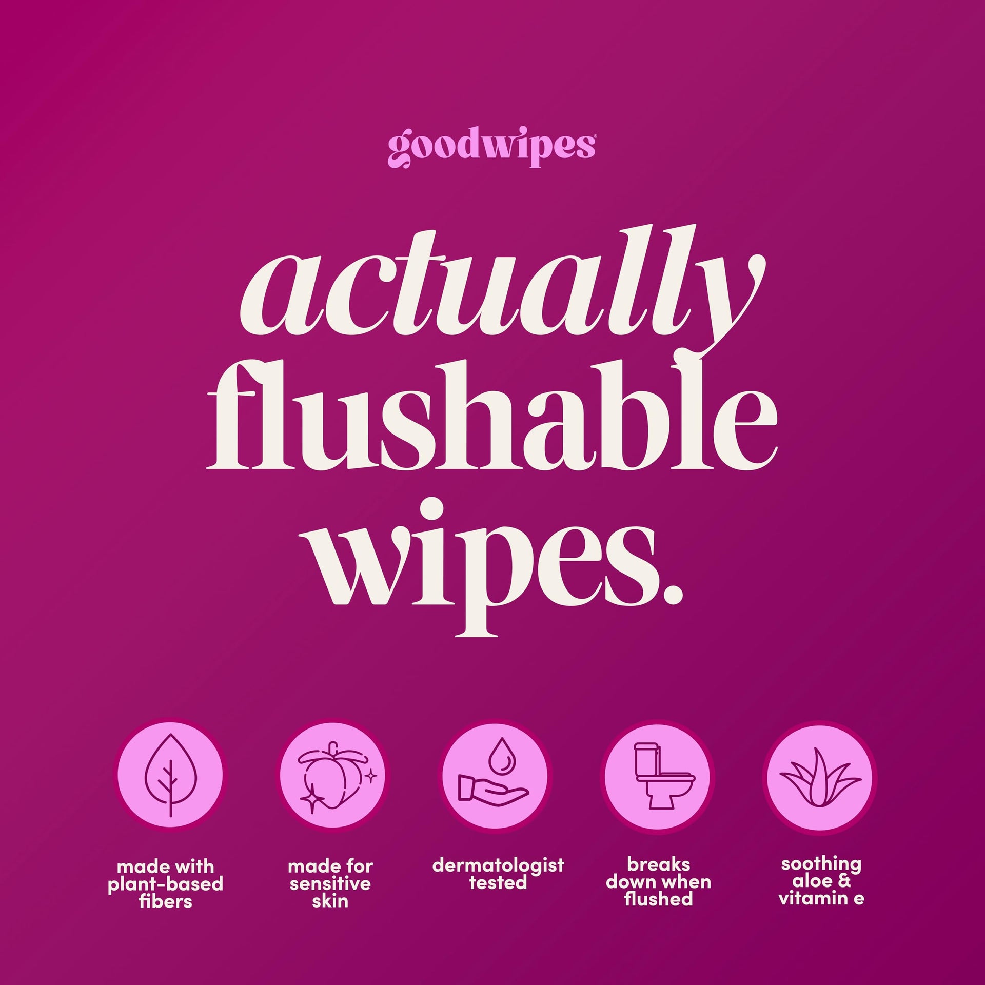 Flushable Wipes for Women (32 Count)