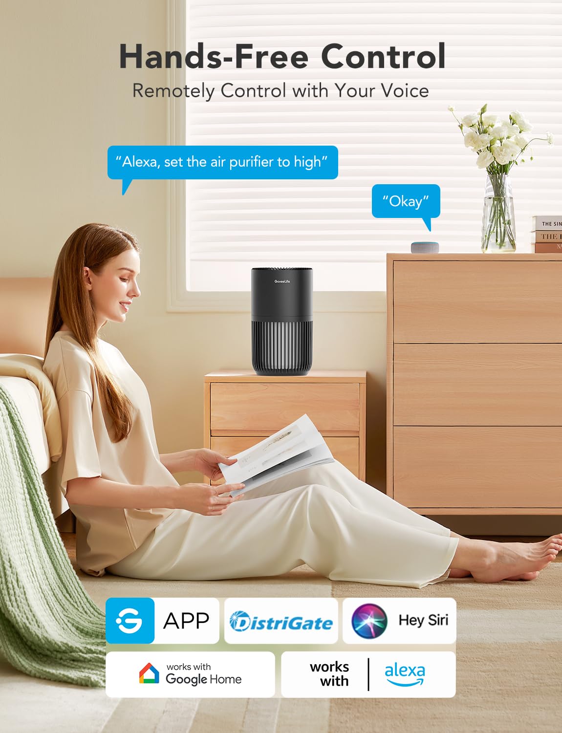 Smart Mini Air Purifier for Bedroom