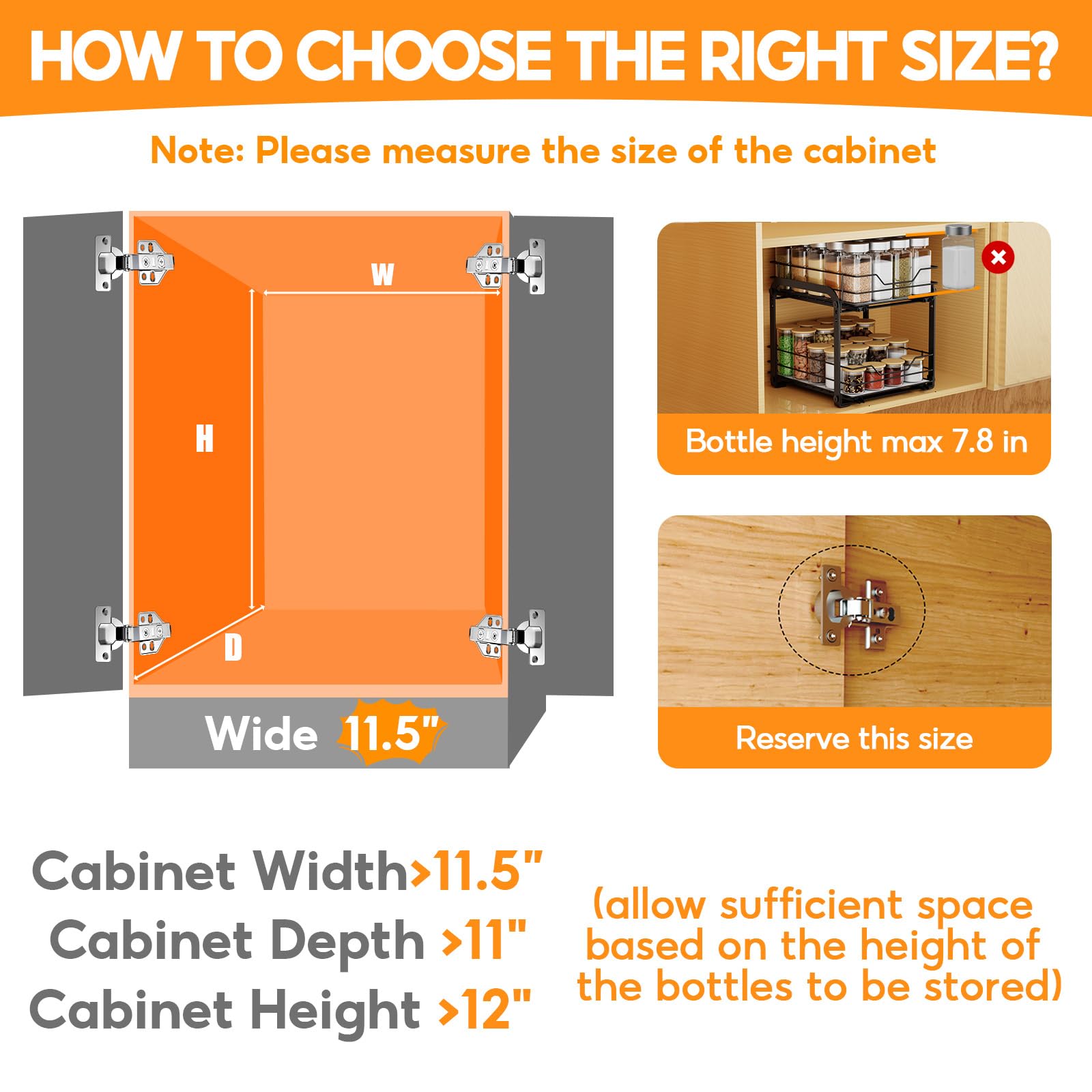 Pull Out Spice Rack Organizer for Cabinet