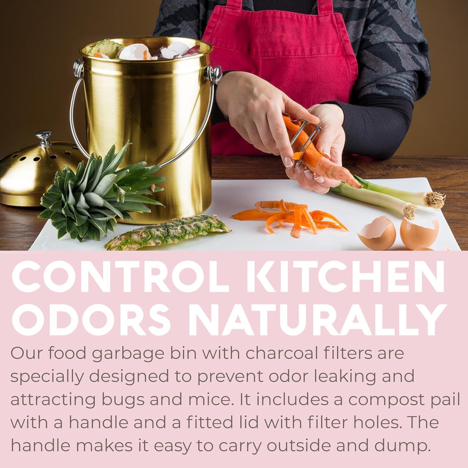 Kitchen Compost Bin for Kicthen Countertops
