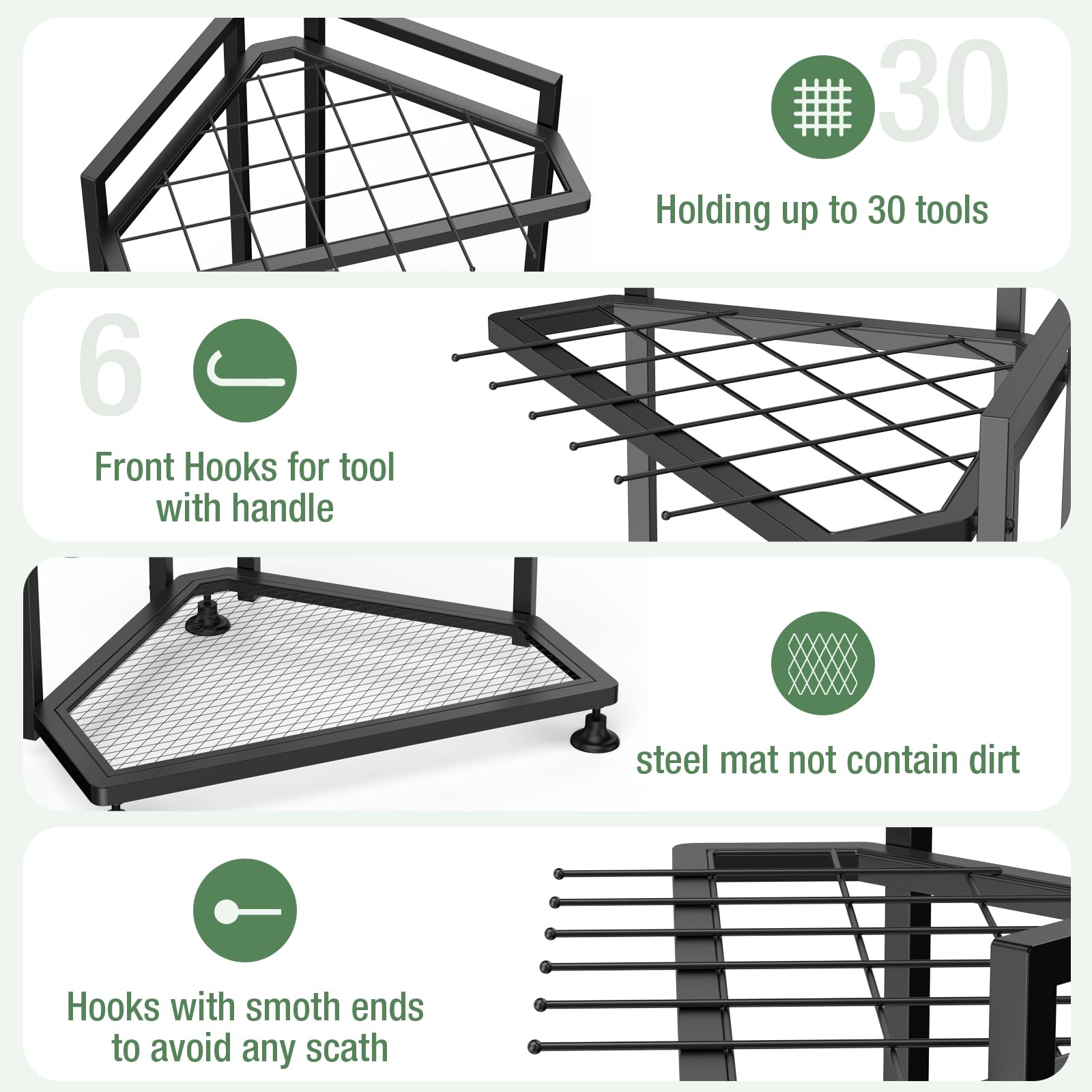 Garden Tool Organizer for Corner