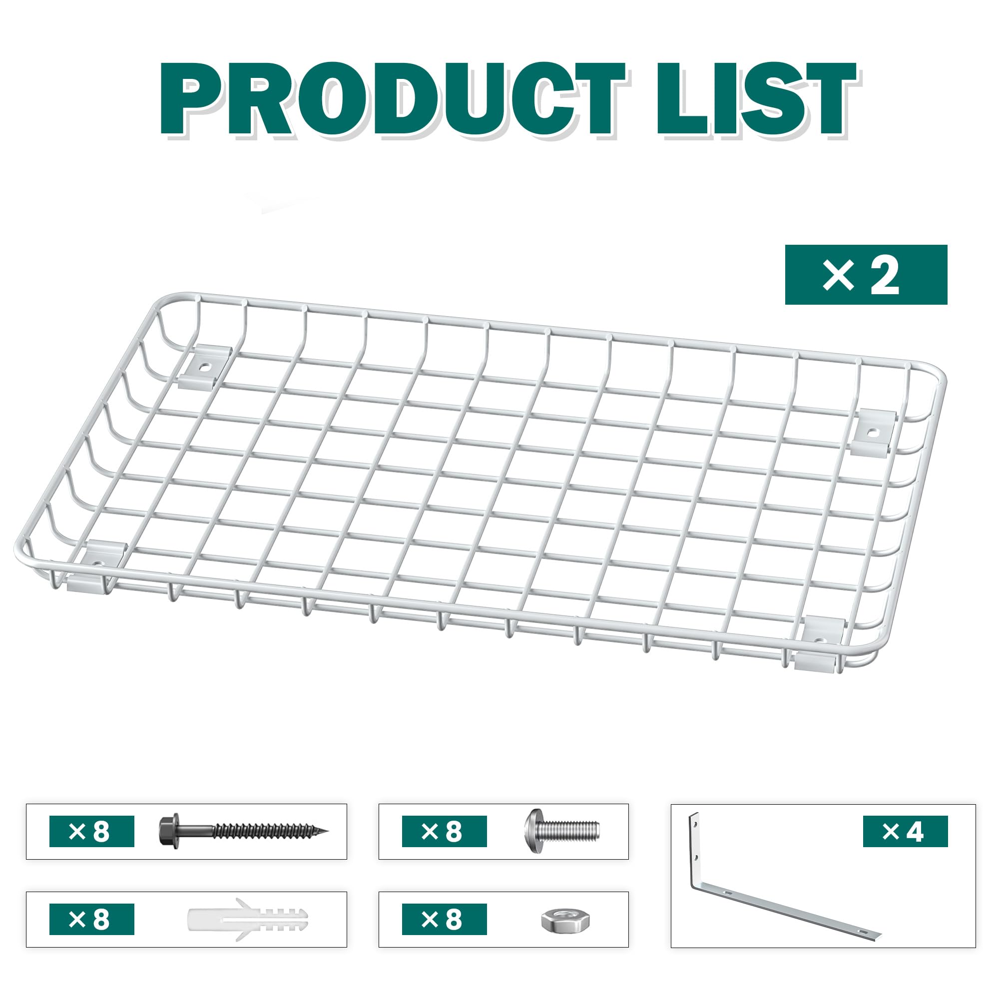 Garage Wall Shelves 12x18 Inch (2 Count)